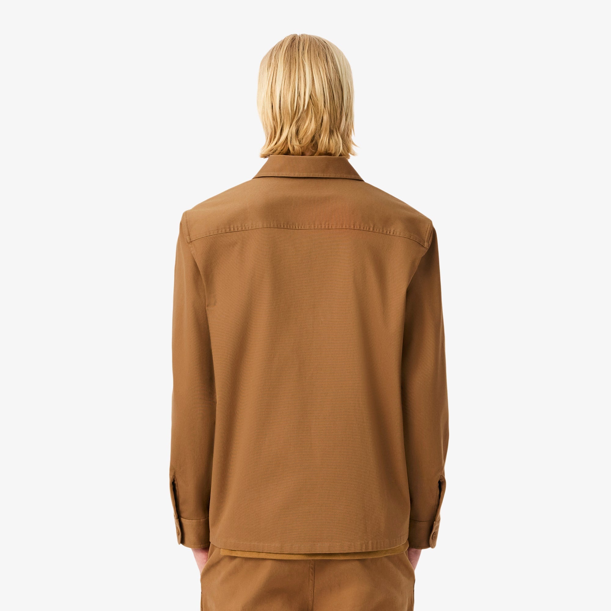 Men's Cotton Overshirt Jacket - Brown