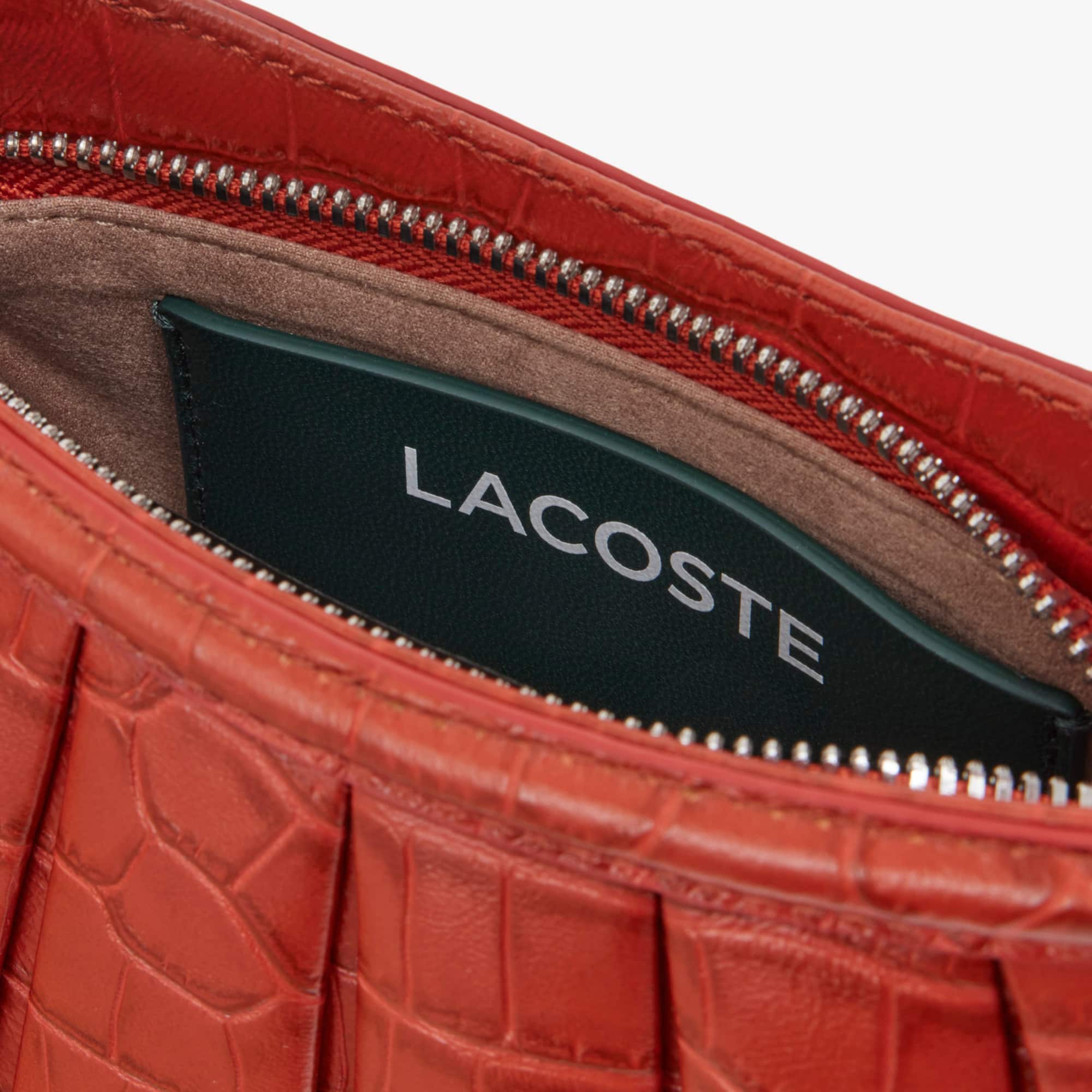 Runway Mini Lenglen Effect Leather Bag - ORANGINE