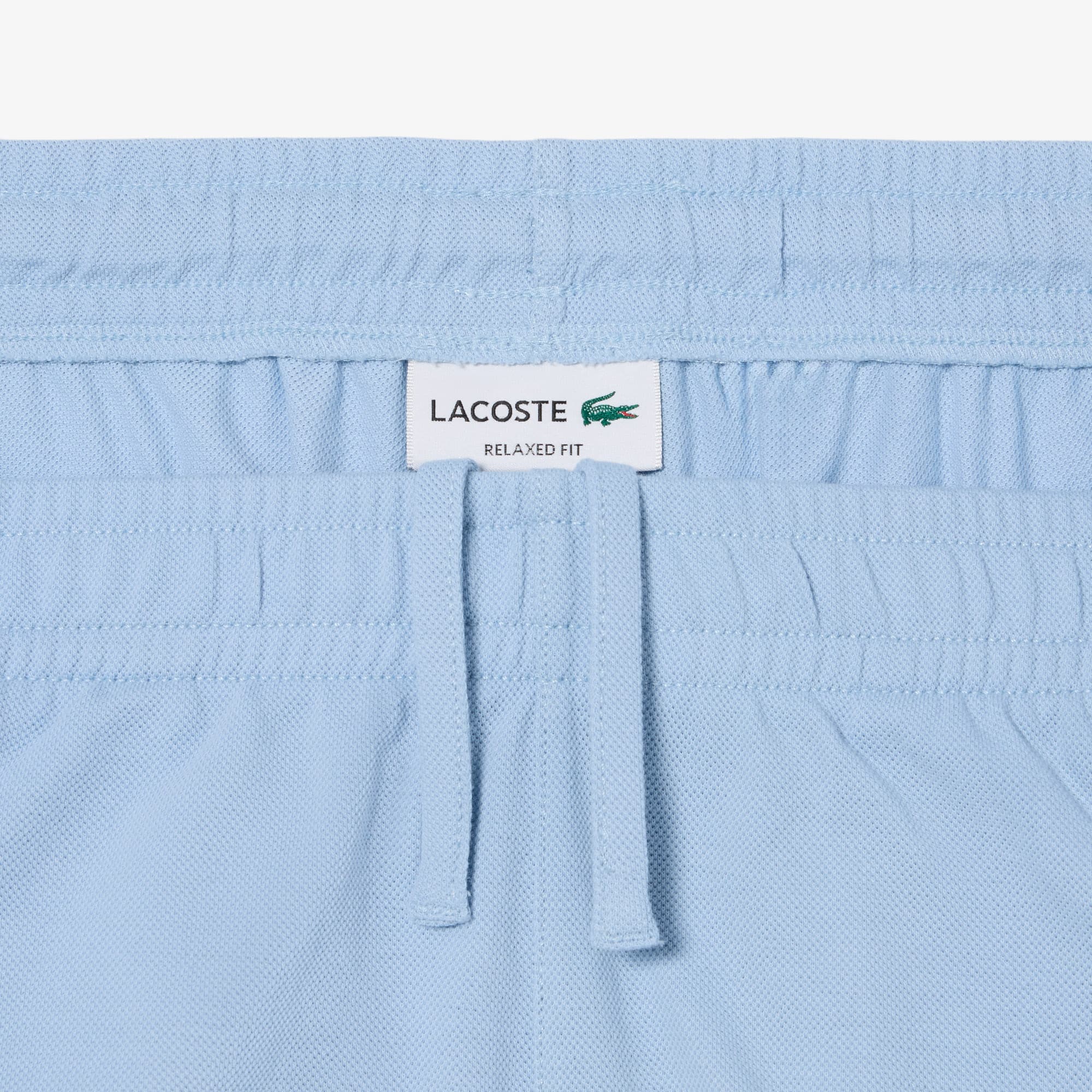 Piqué Relaxed Fit Shorts - Light Blue
