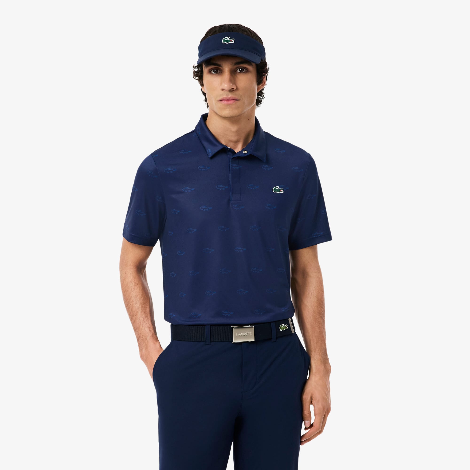 Men's Regular Fit UV Protect Golf Polo - Navy Blue / Blue