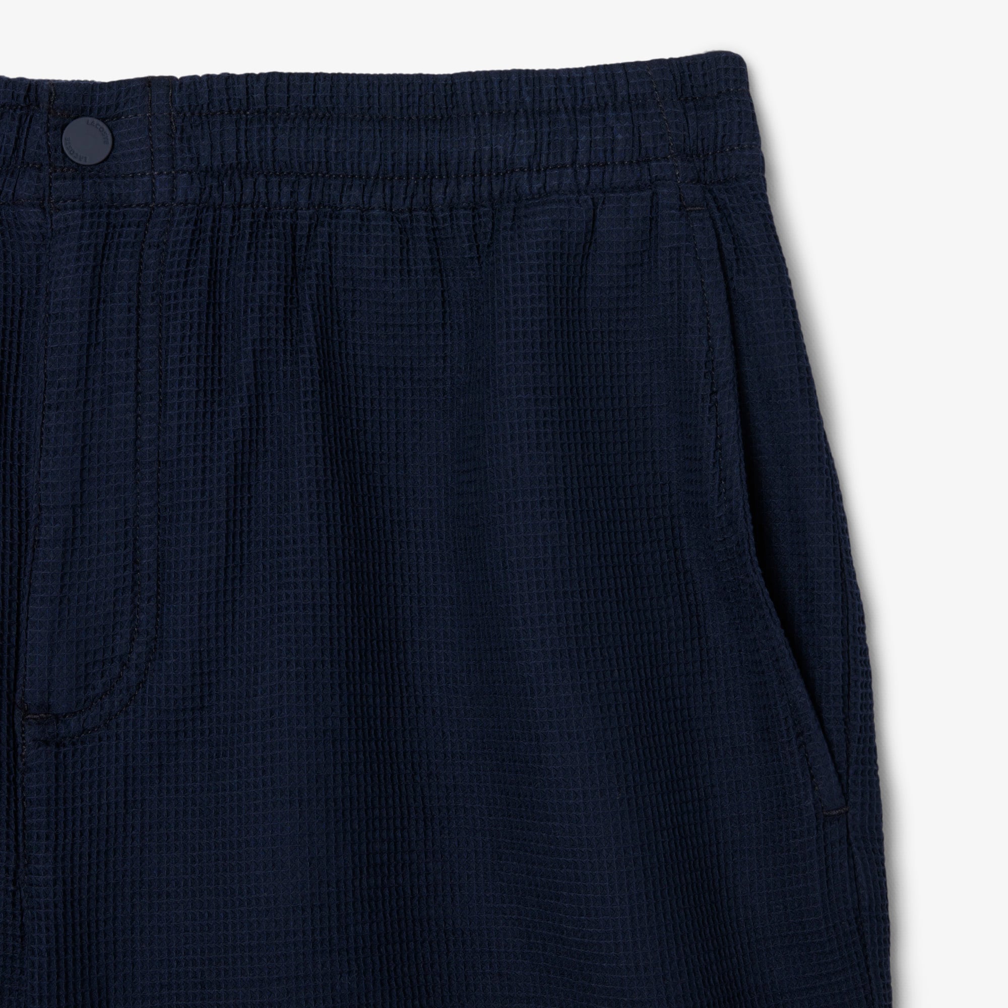 Men's Lightweight Textured Shorts - Navy Blue