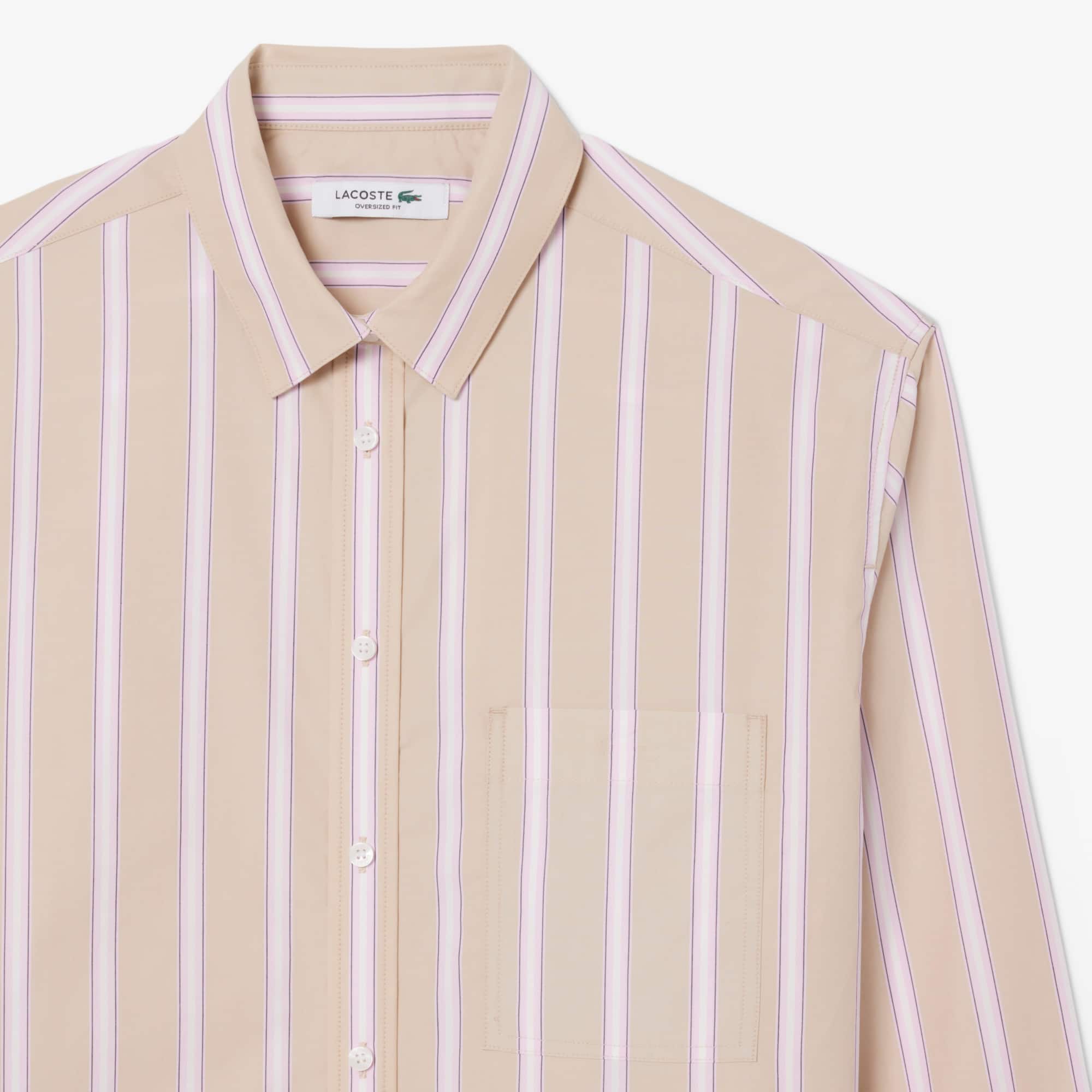 Oversized Cotton Poplin Shirt - Beige / Rose / Blanc / Bleu Marine