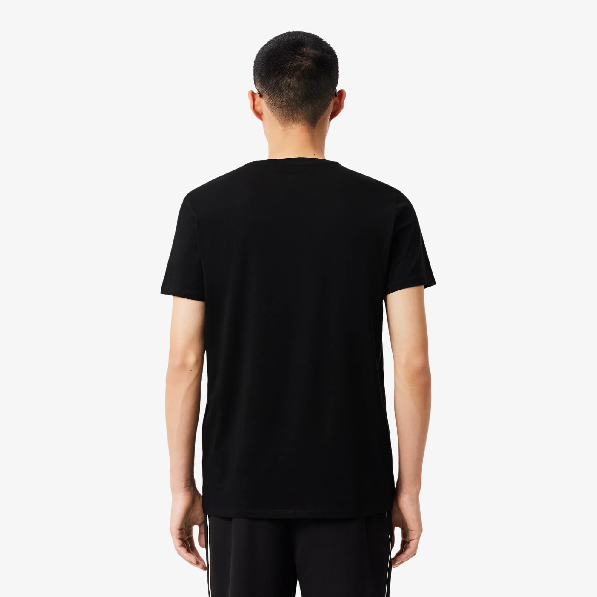 Men's Lightweight Pima Cotton V-Neck T-Shirt - Black