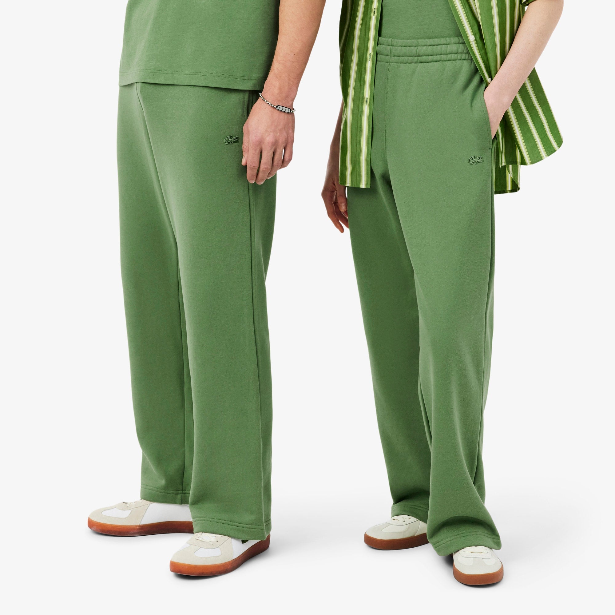 Loose Fit Fleece Joggers - Green