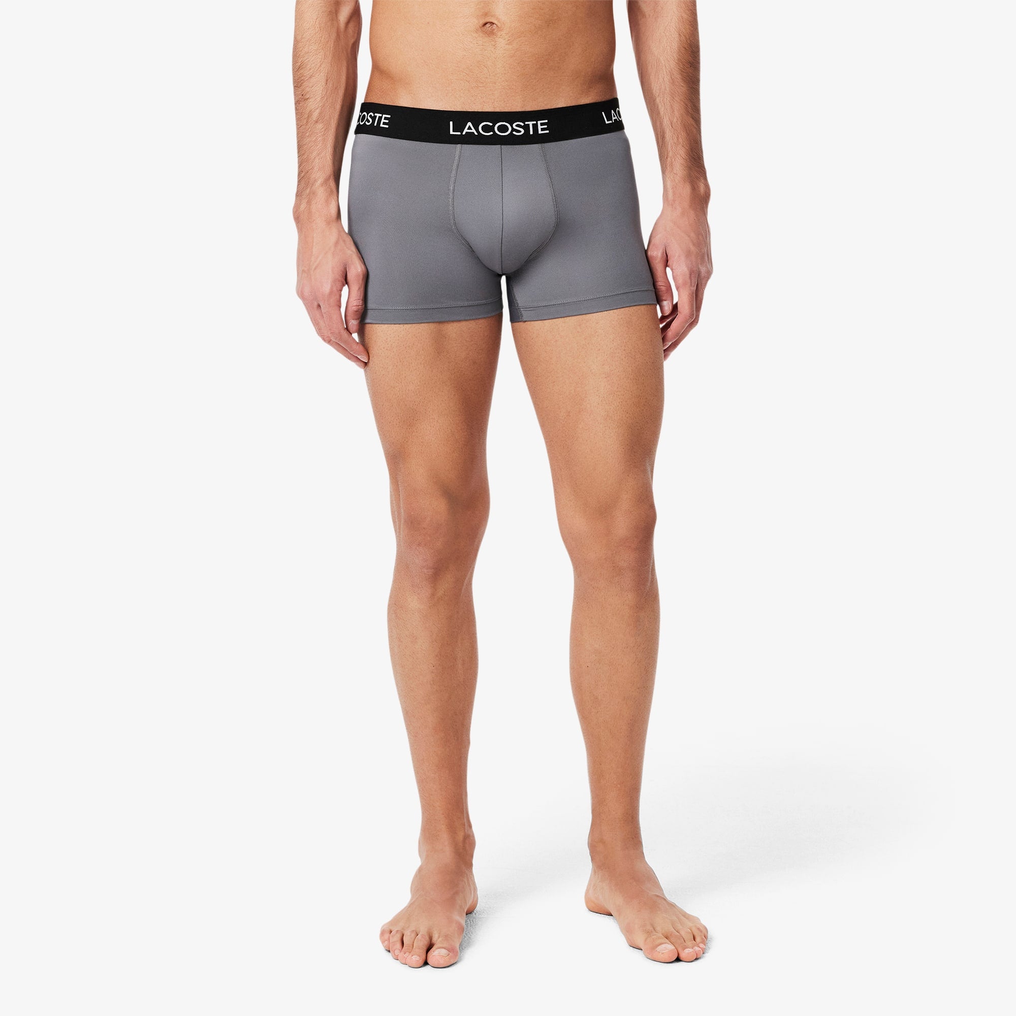 Men's 3-Pack Microfiber Trunks - Black / Grey / White