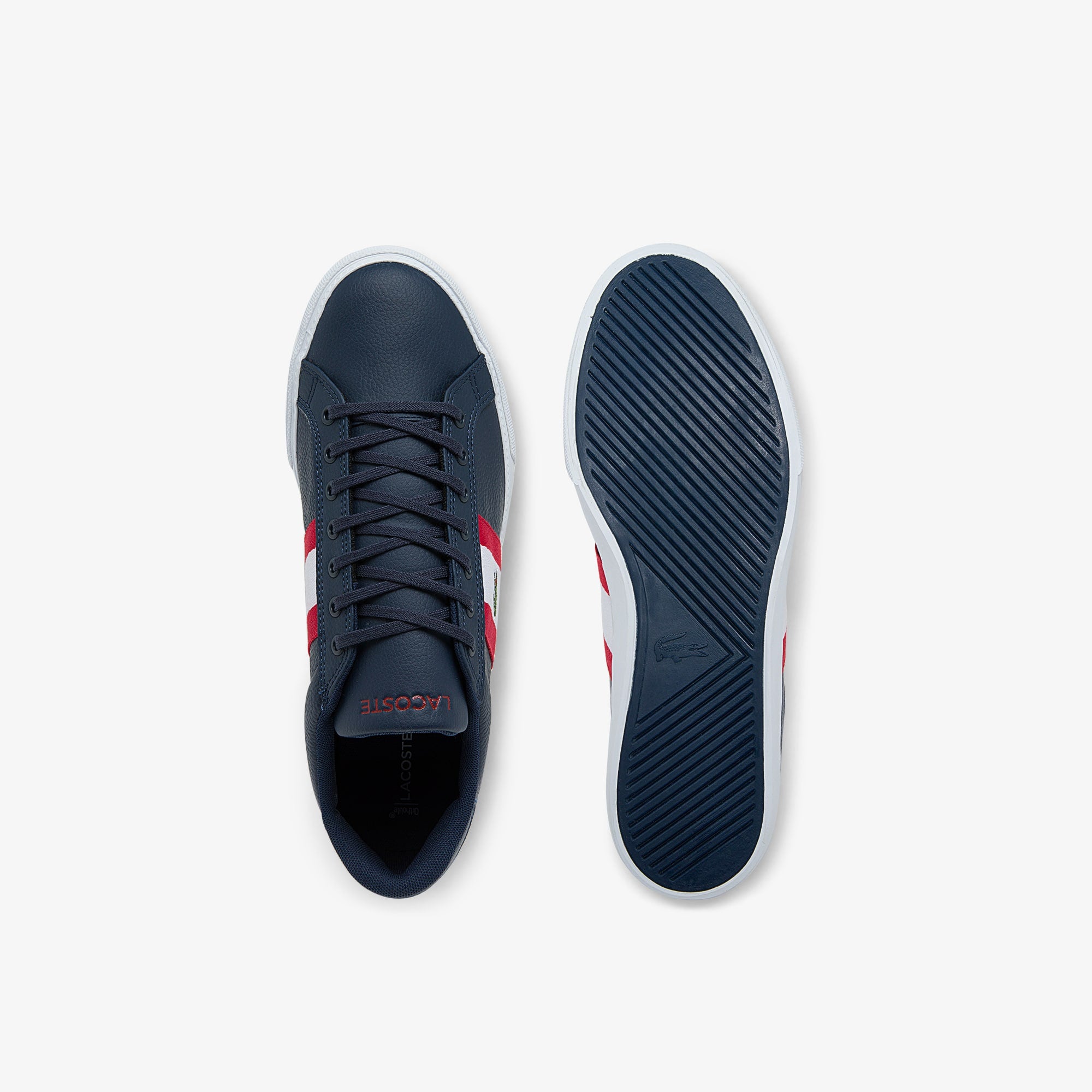 Men's Lace-Up Sneakers - NVY/WHT