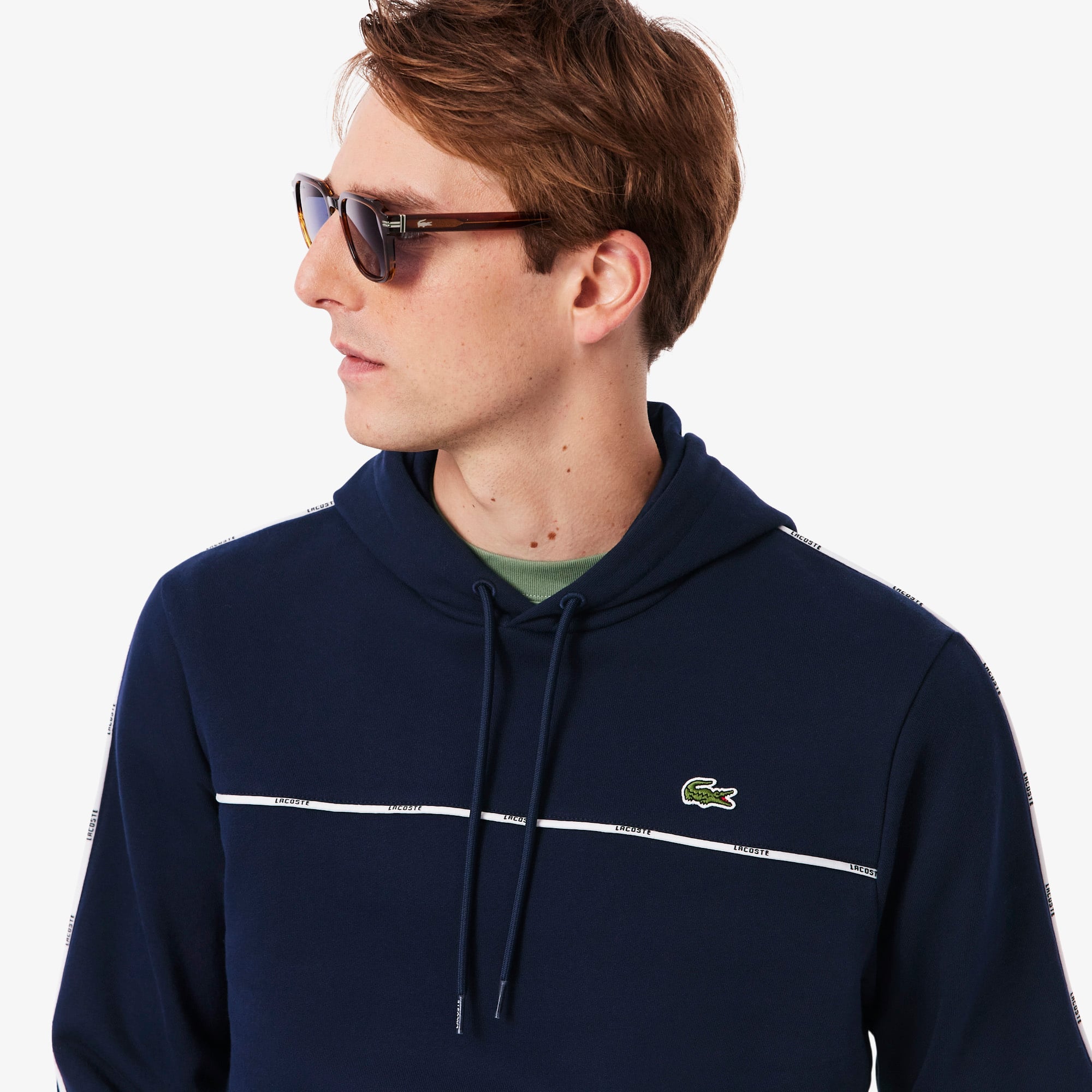 Men's Classic Fit Logo Stripe Sweatshirt - Navy Blue