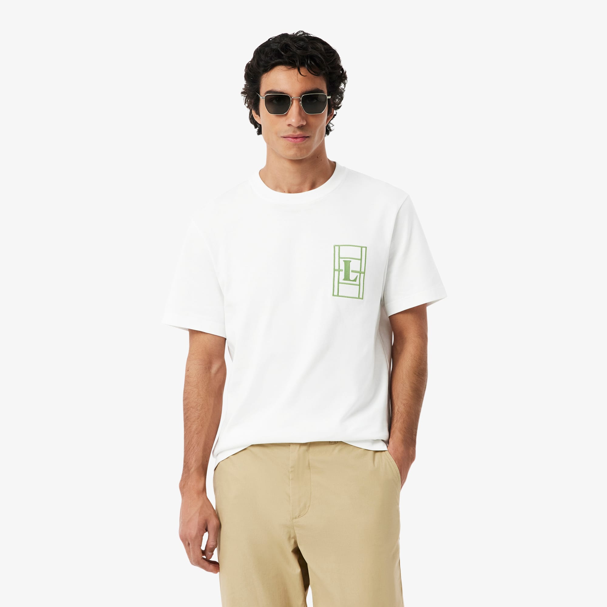 Embroidered Heavy Jersey T-Shirt - White