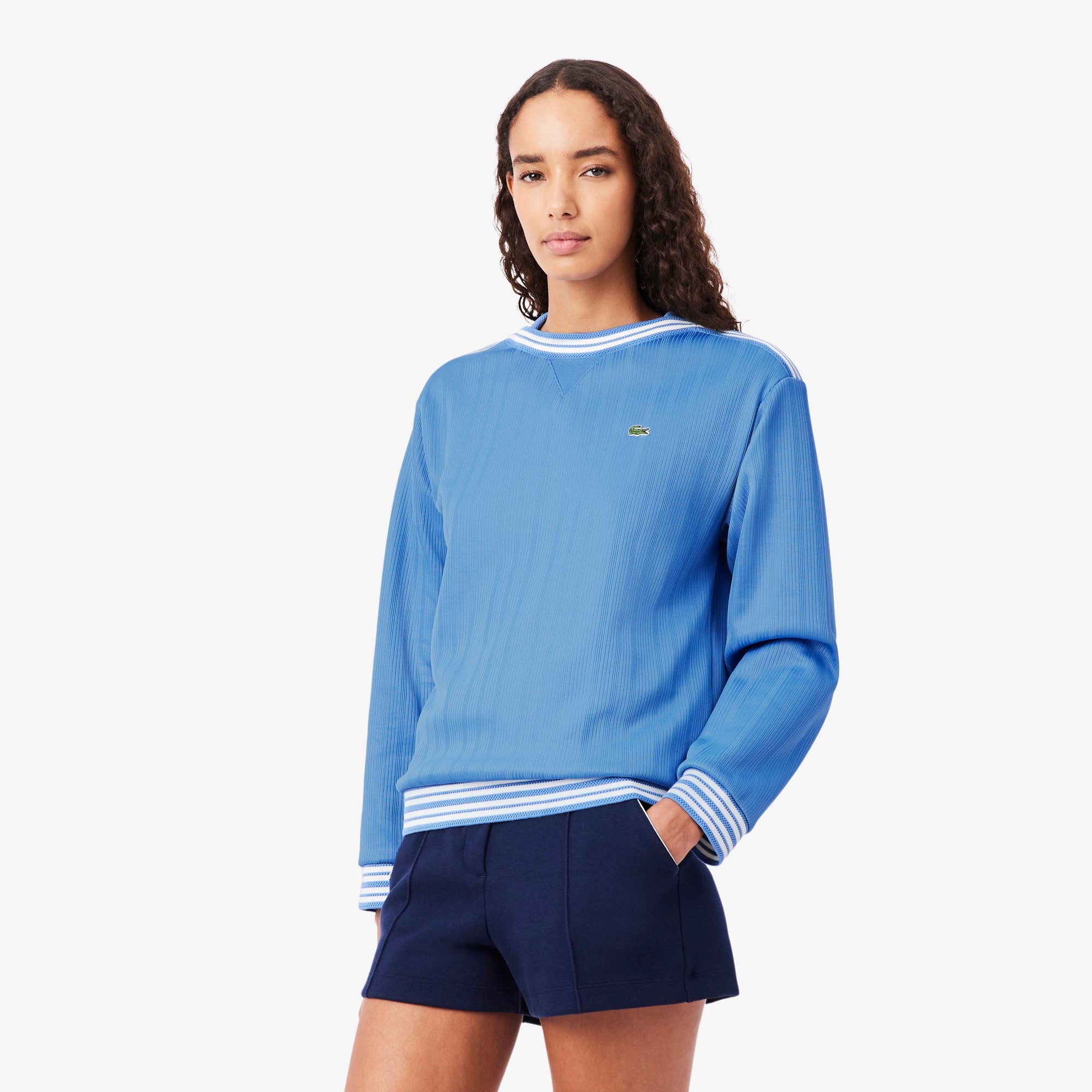 Made In France Boat Neck Sweatshirt - Blue / White