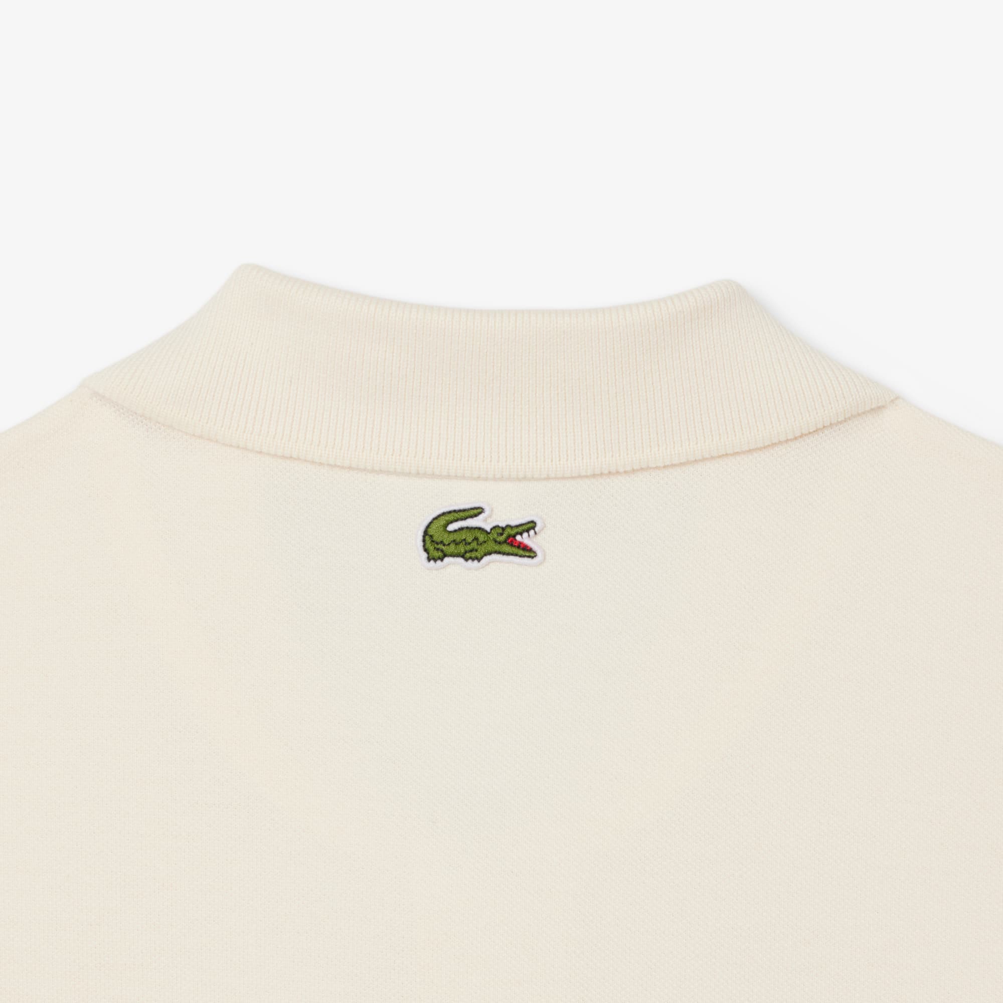 Men's Classic Fit Petit Piqué Badge Polo - Cream