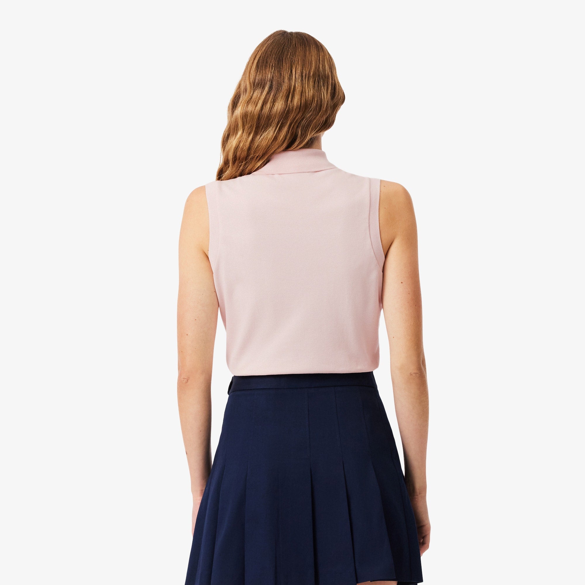 Women's Slim Fit L.12.D Sleeveless Stretch Polo - Light Pink