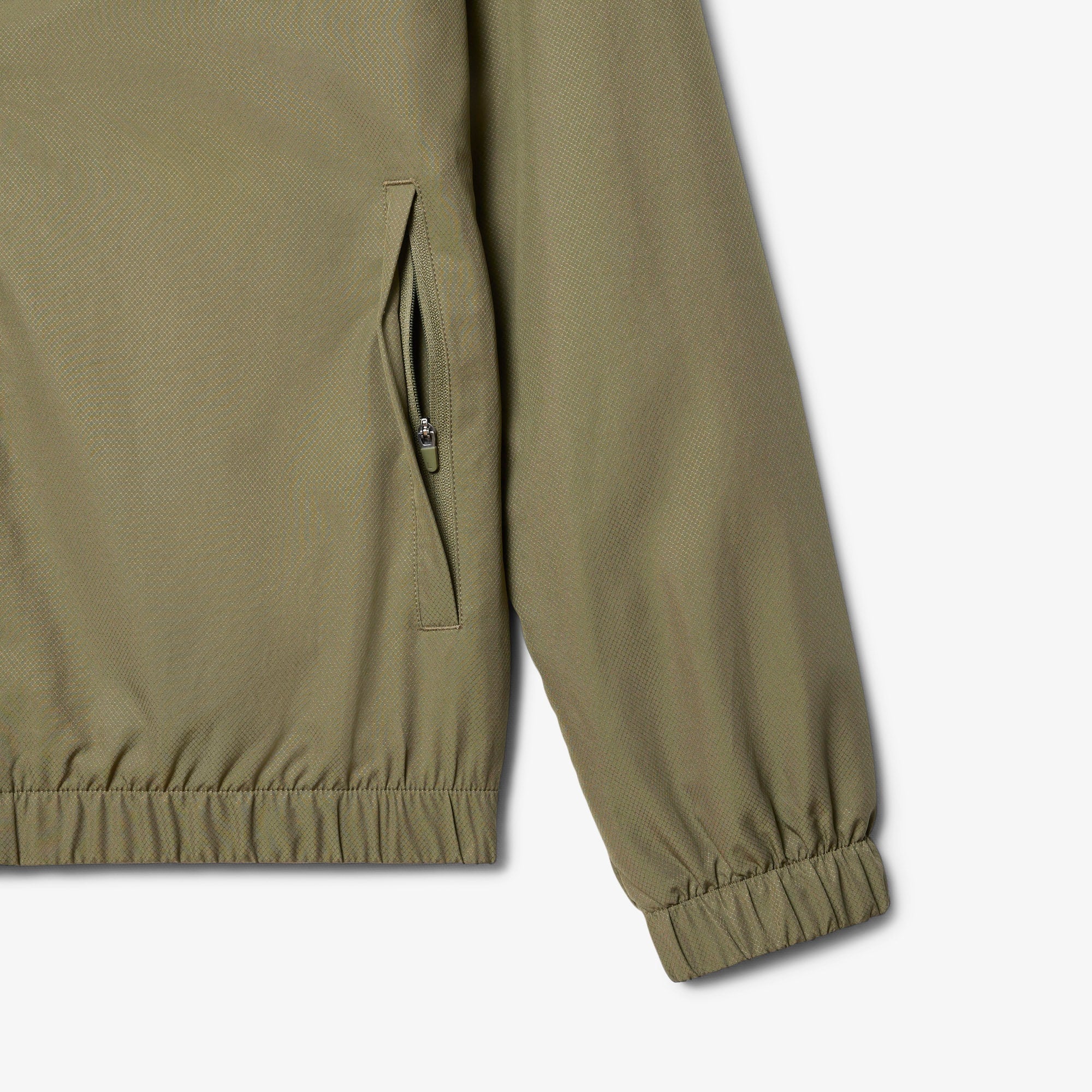 Men's Water-Repellent Sport Track Jacket - Khaki Green