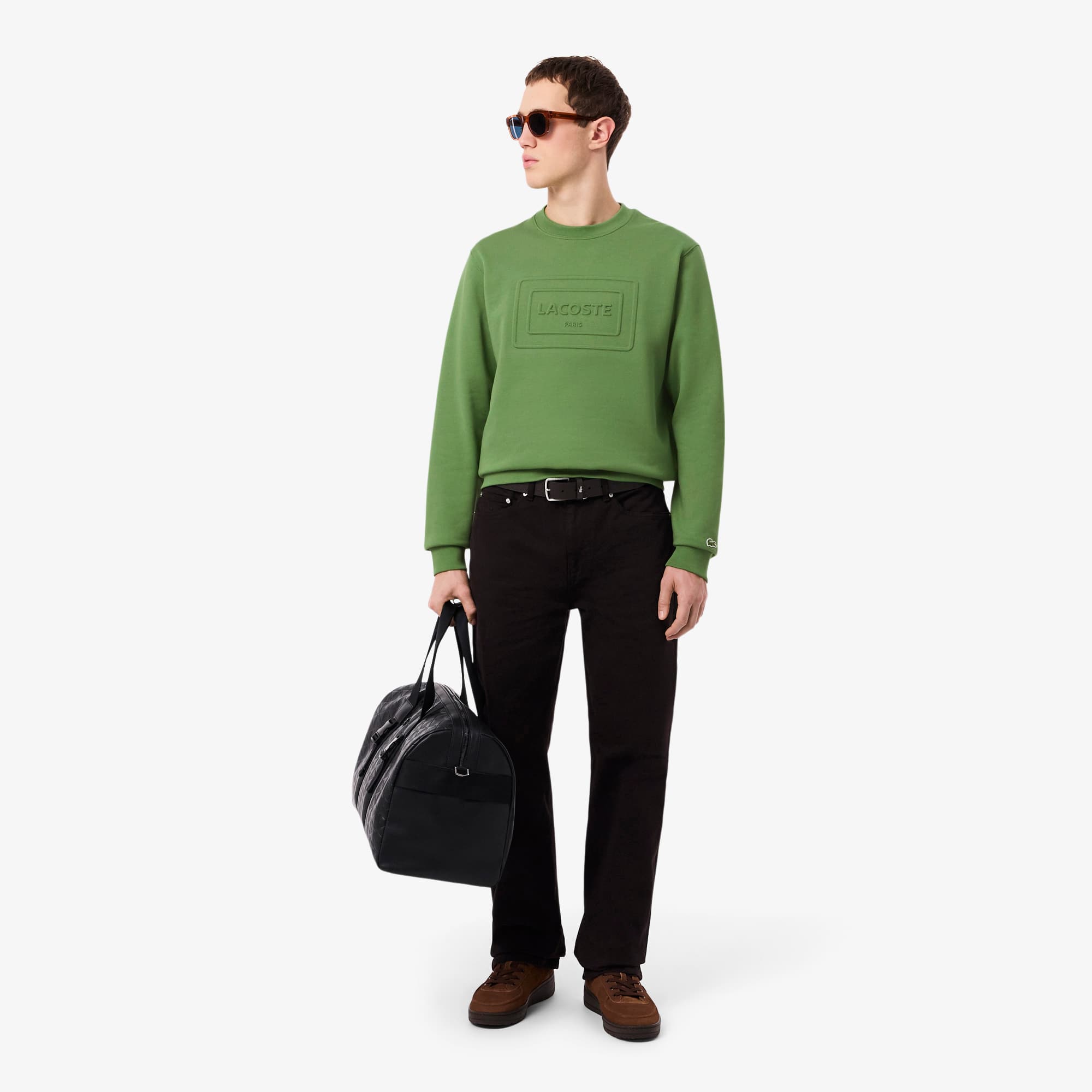 Embossed Fleece Sweatshirt - Green