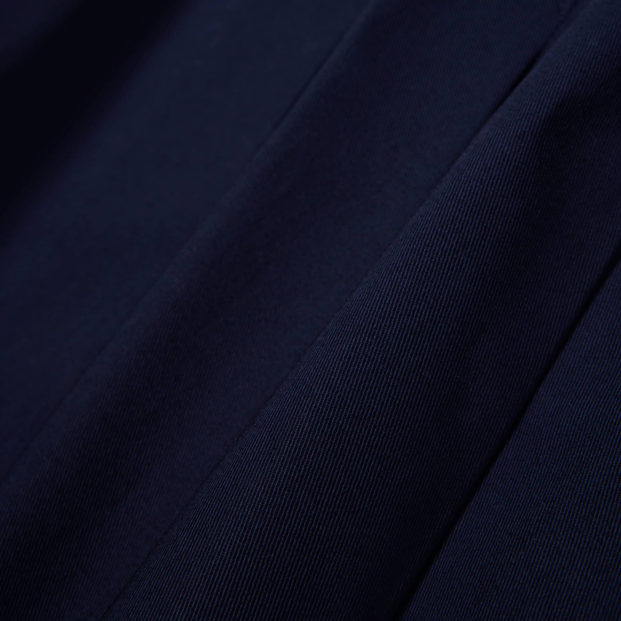 Women's Short Stretch Cotton Pleated Skirt - Navy Blue