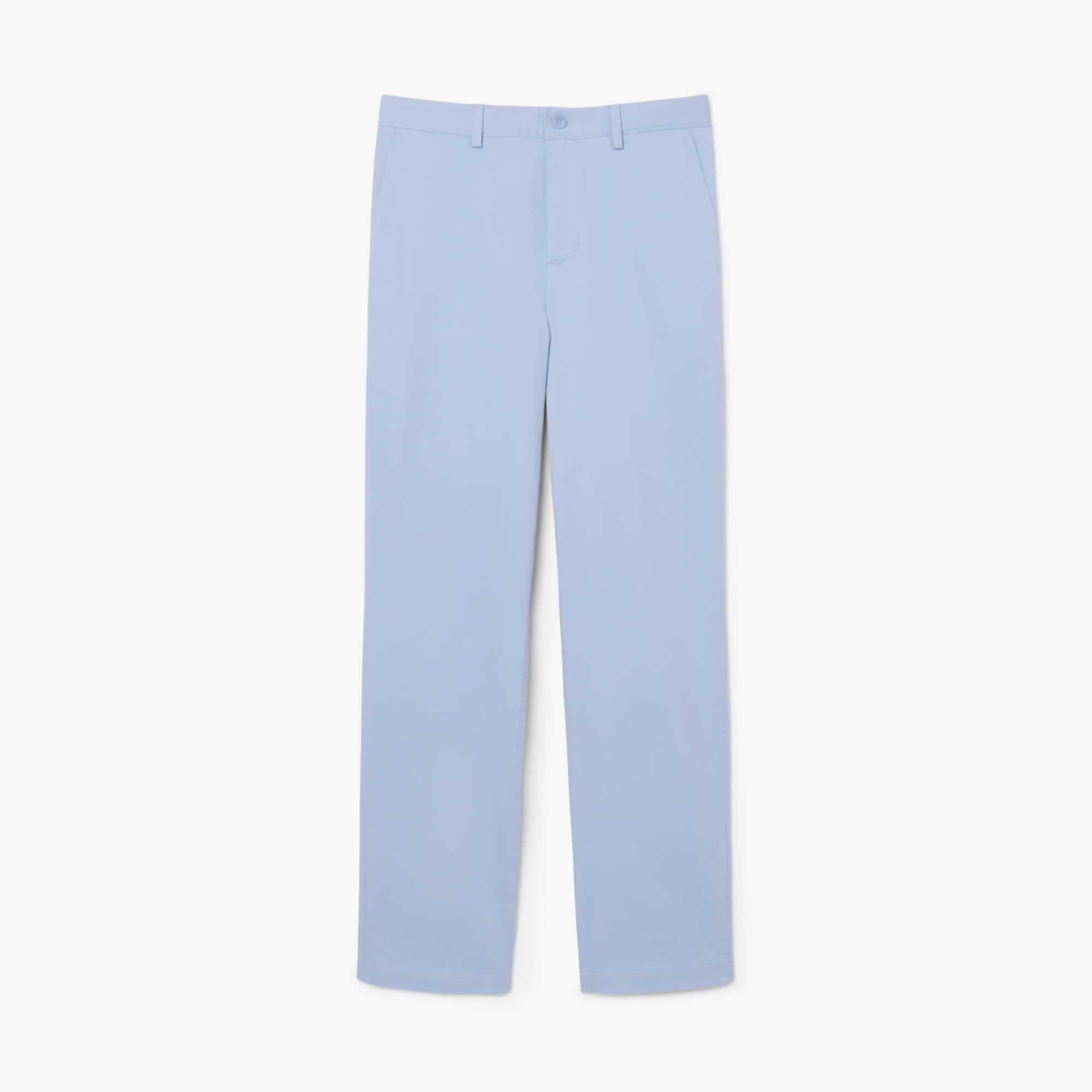 Regular Fit Cotton Chino Pants - Light Blue