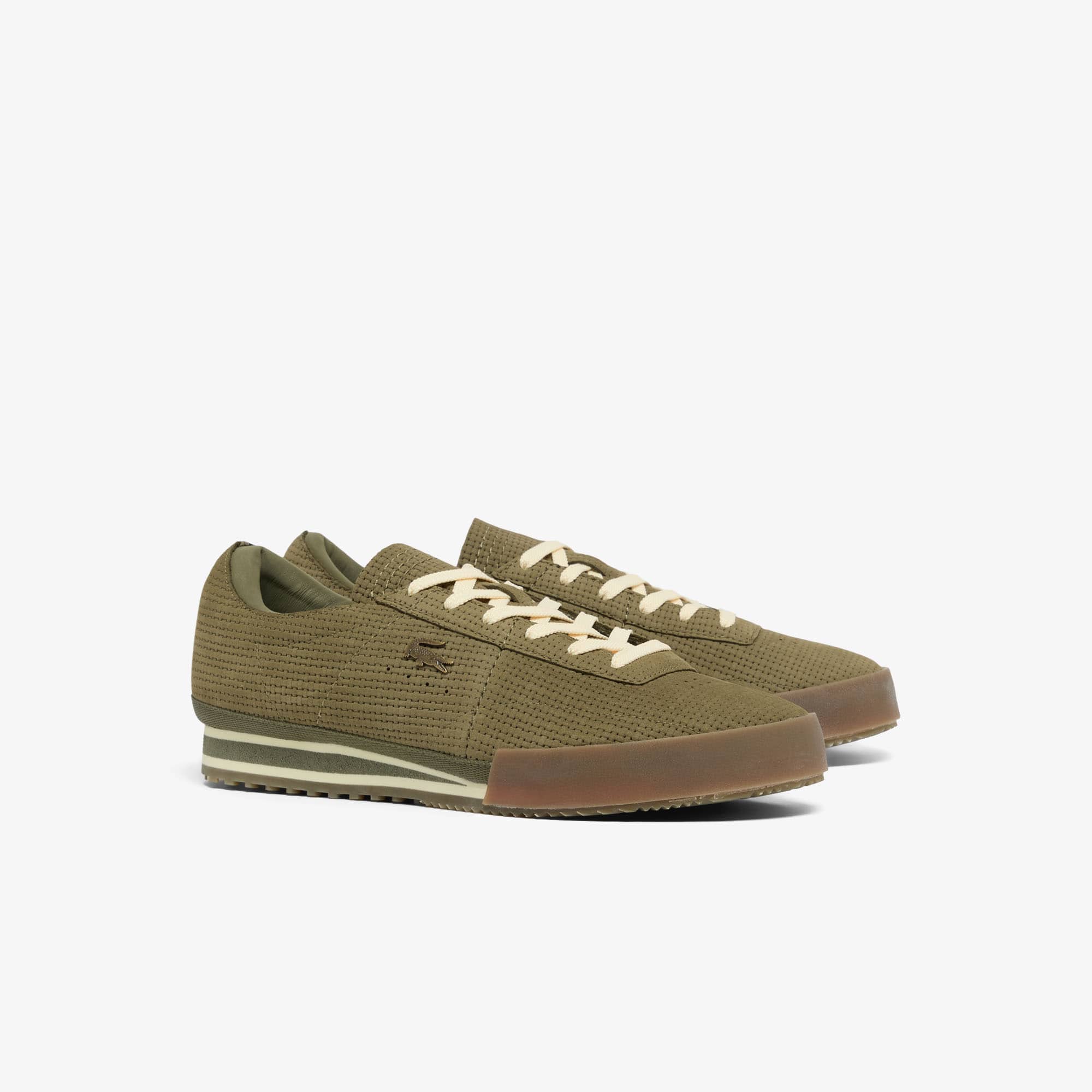 Men's Aura Leather Sneakers - KHK/GUM