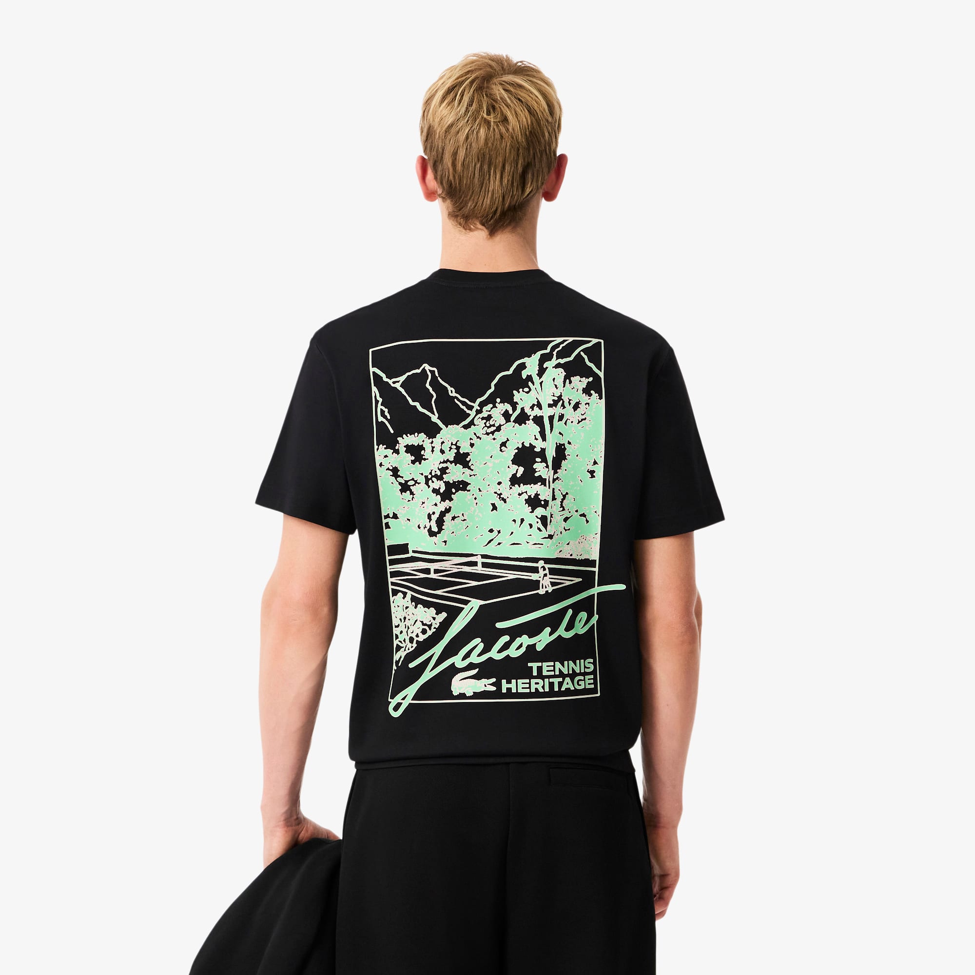 Men's Printed Jersey T-Shirt - Black