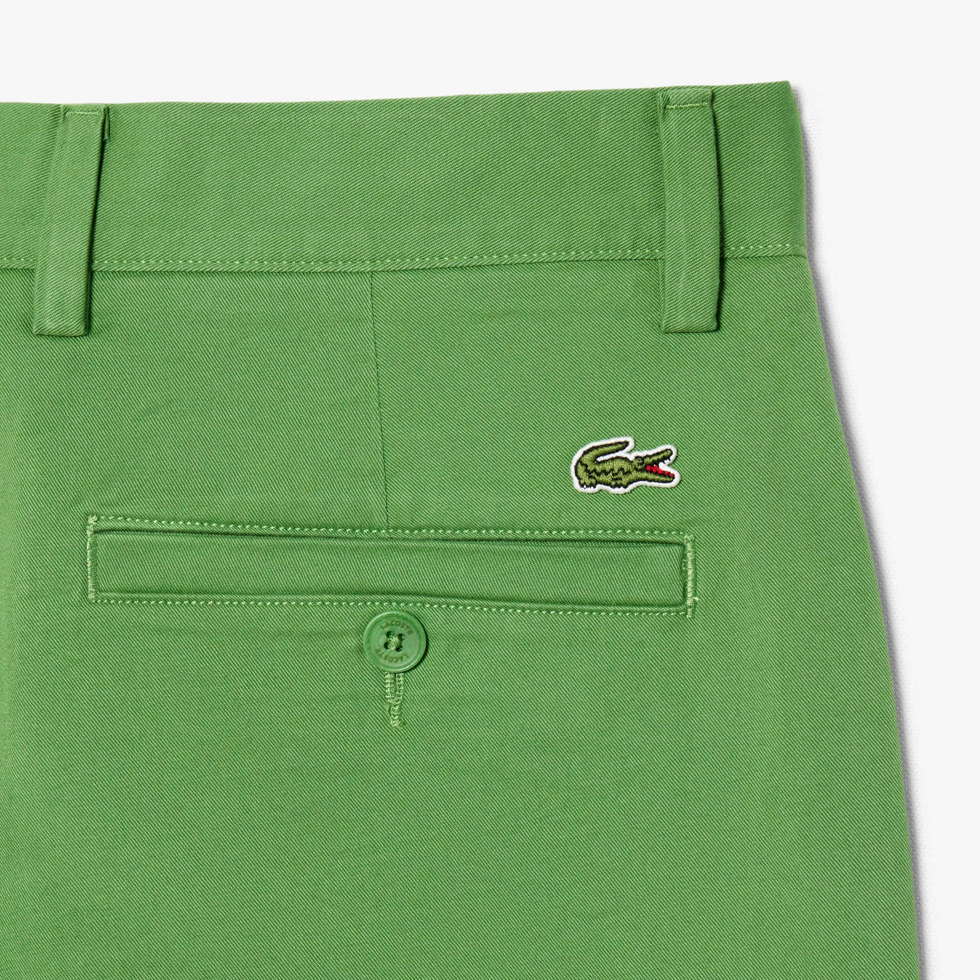 Slim Fit Stretch Twill Chino Pants - Green