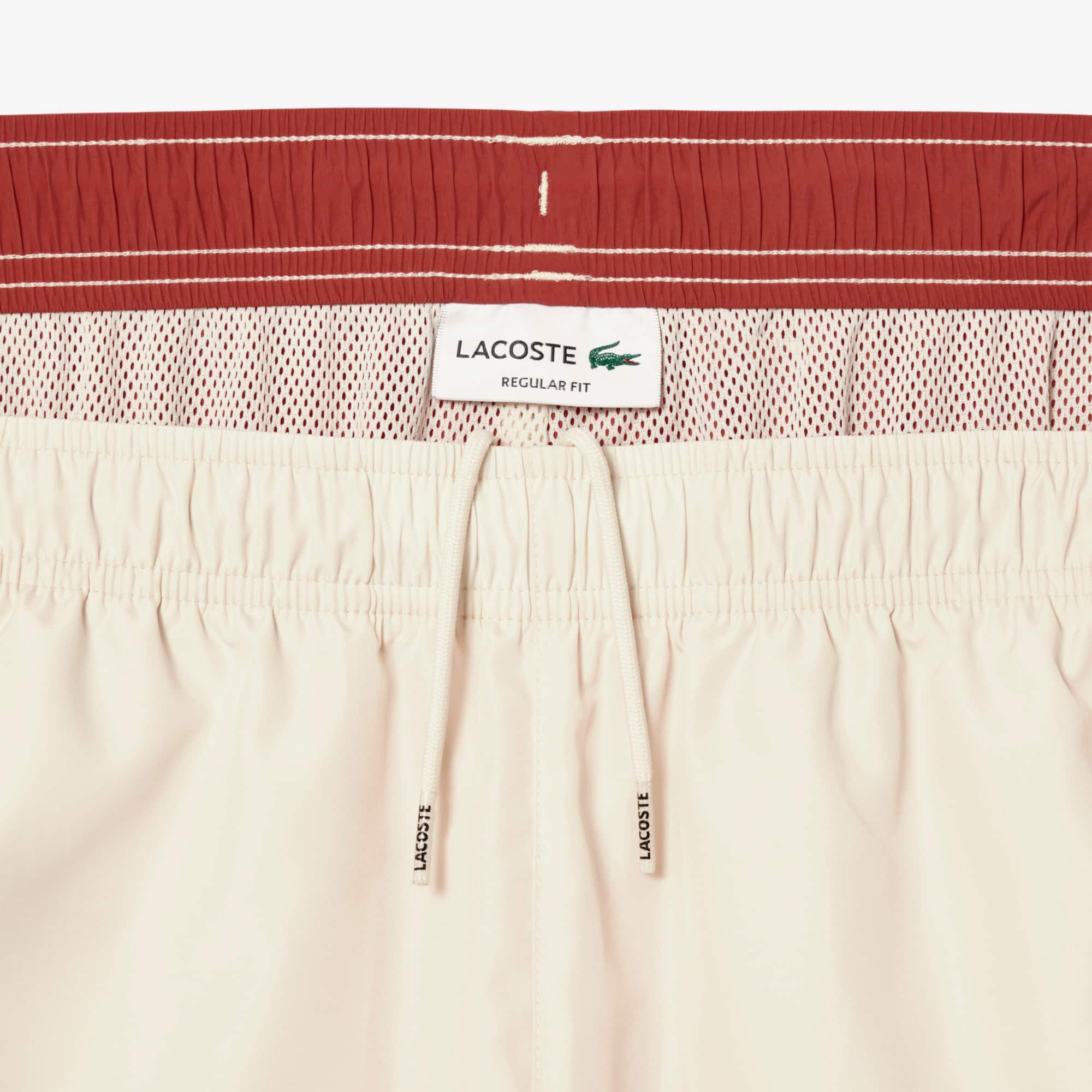 Men's Lightweight Water-Repellent Sweatpants - White / Brown / Light Brown