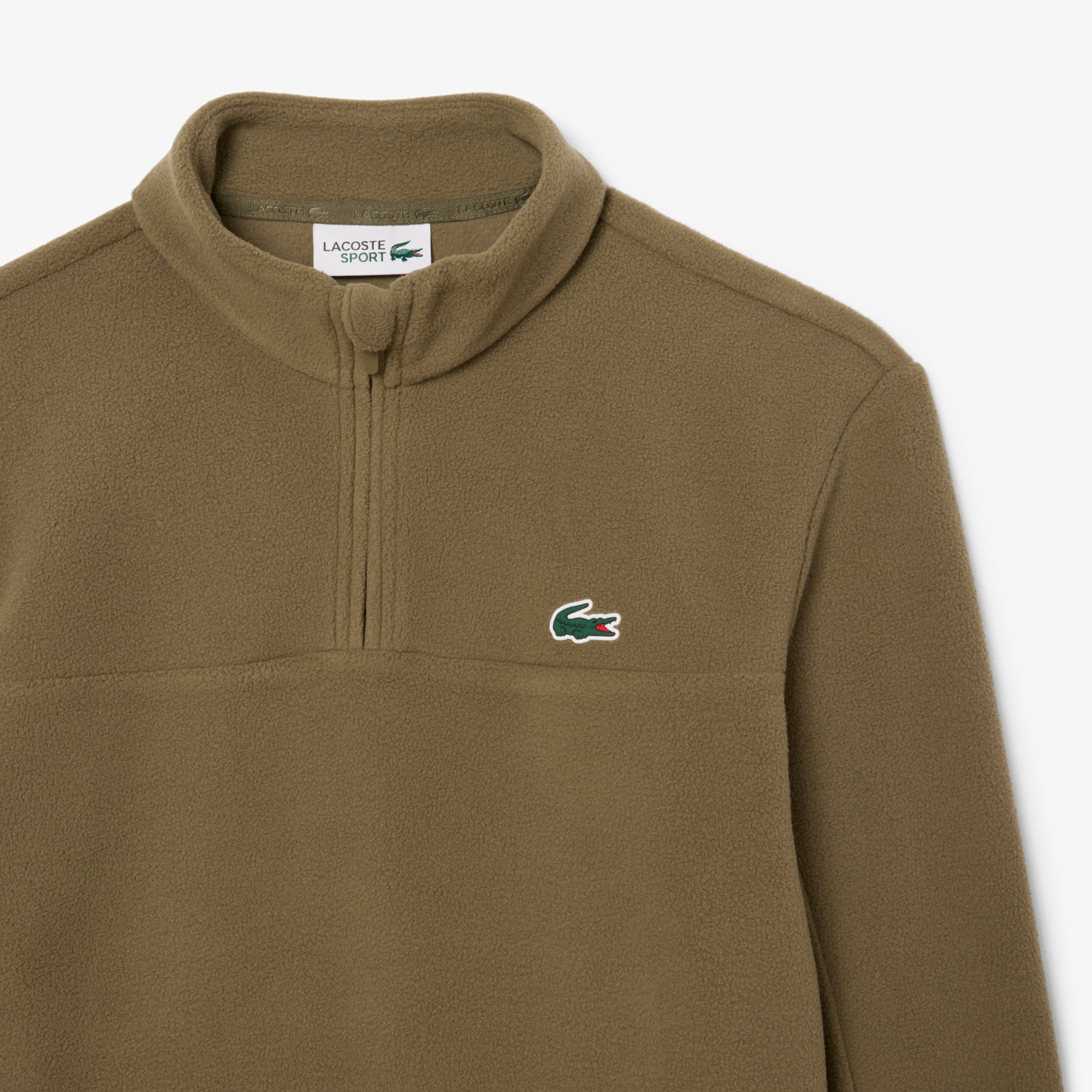 Men's Polar Fleece Quarter-Zip Golf Top - Khaki Green