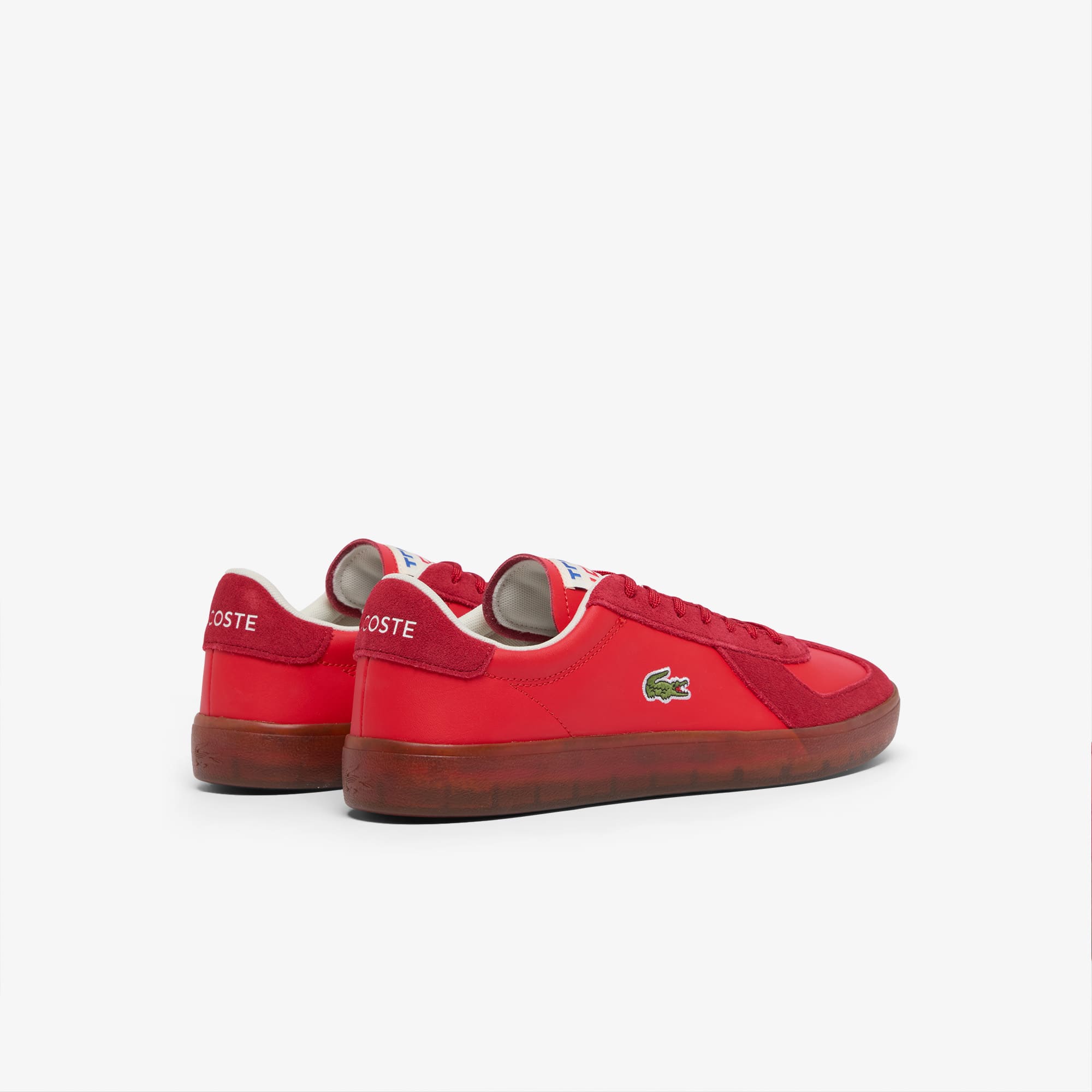 Men's Baseshot Pro Leather Sneakers - RED/GUM