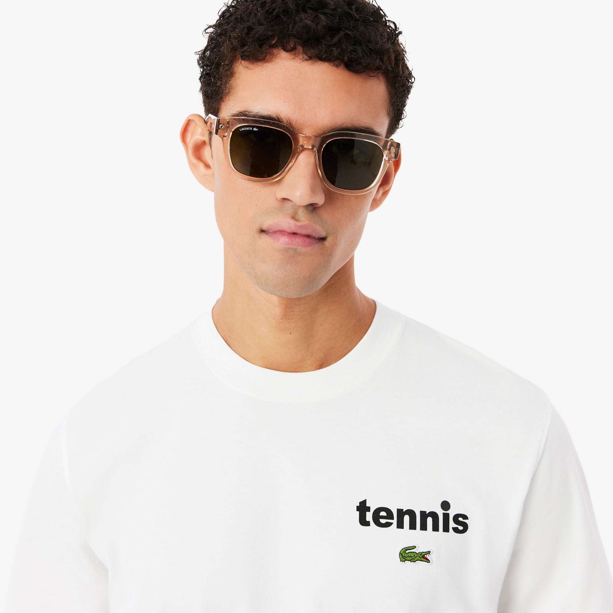 Print Cotton T-Shirt - White