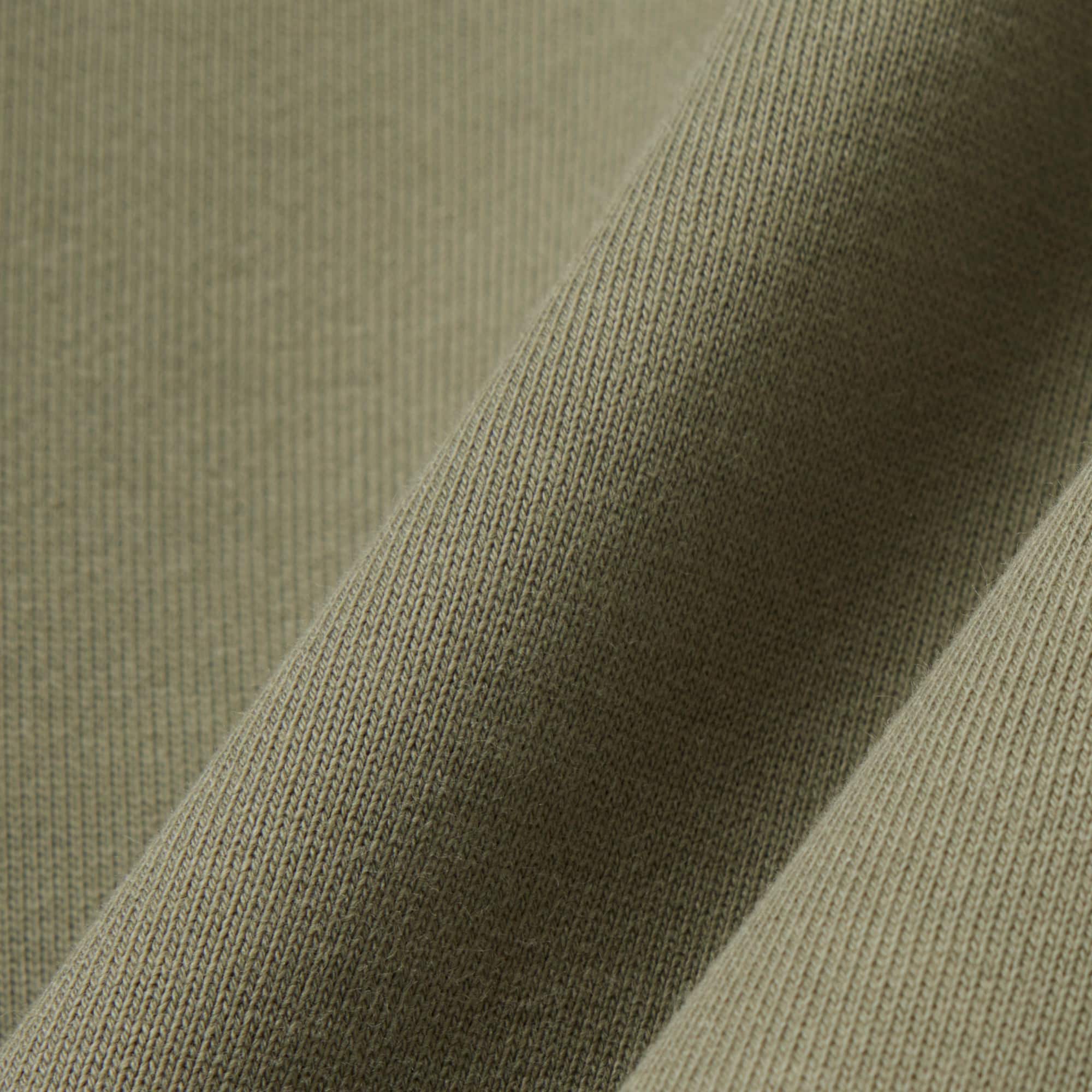 Stripe Band Fleece Sweatshirt - Khaki Green
