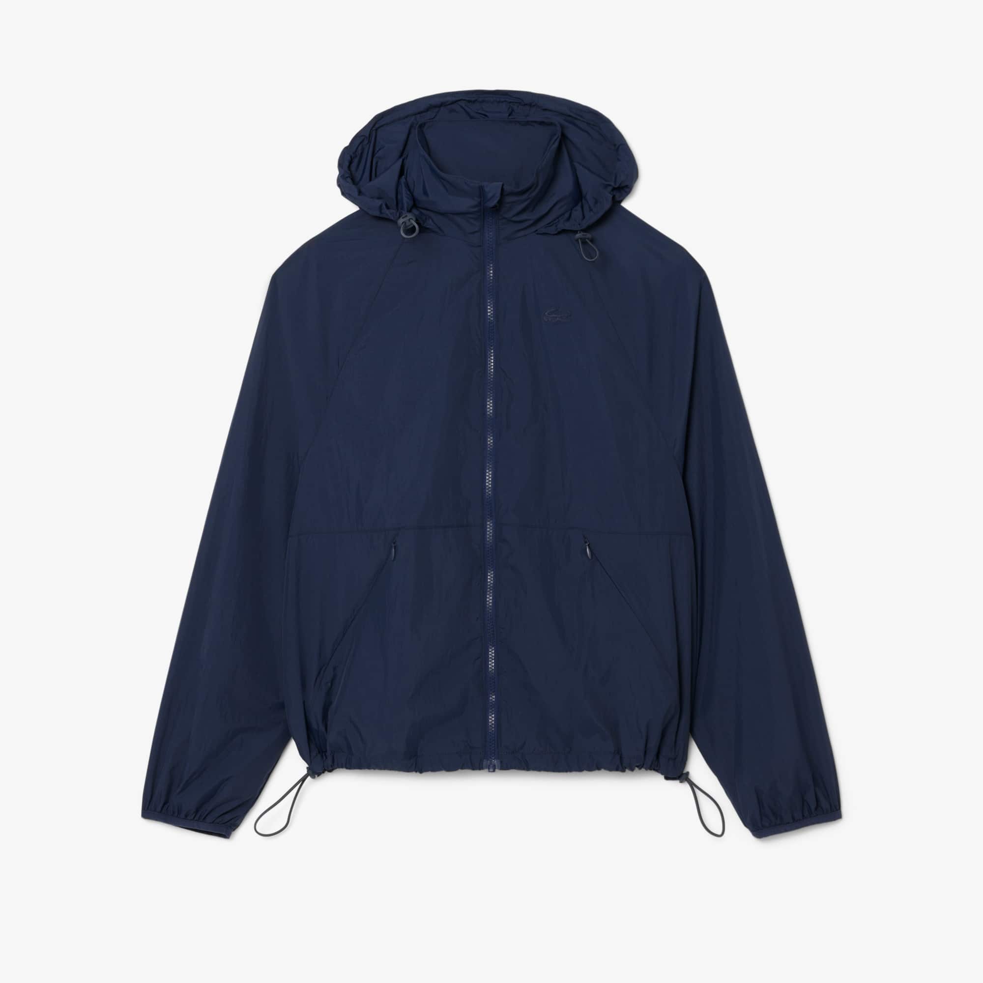 Women's Hooded Track Jacket - Navy Blue