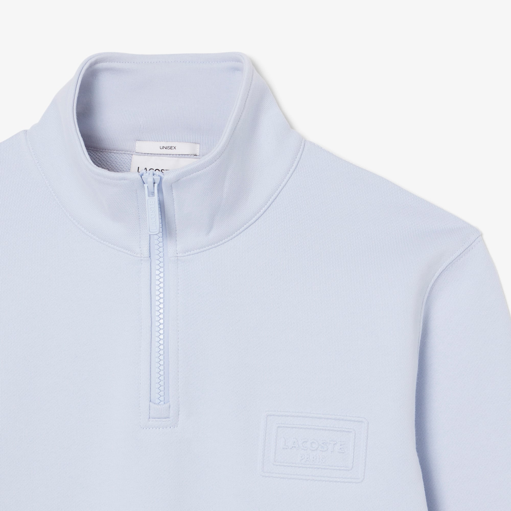 High Neck Embossed Zipped Sweatshirt - Phoenix blue