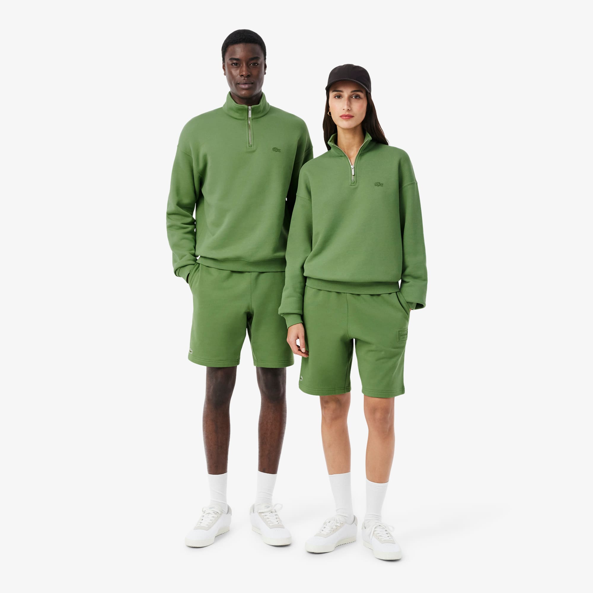Regular Fit Fleece Shorts - Green