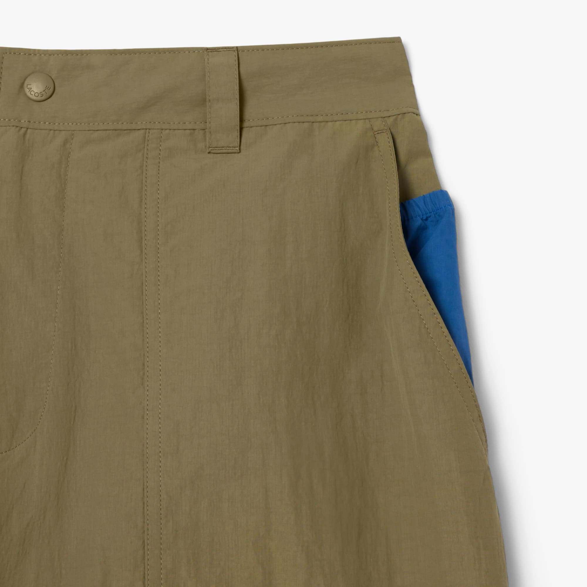 Men's Water-Repellent Wind Resistant Nylon Shorts - Khaki Green