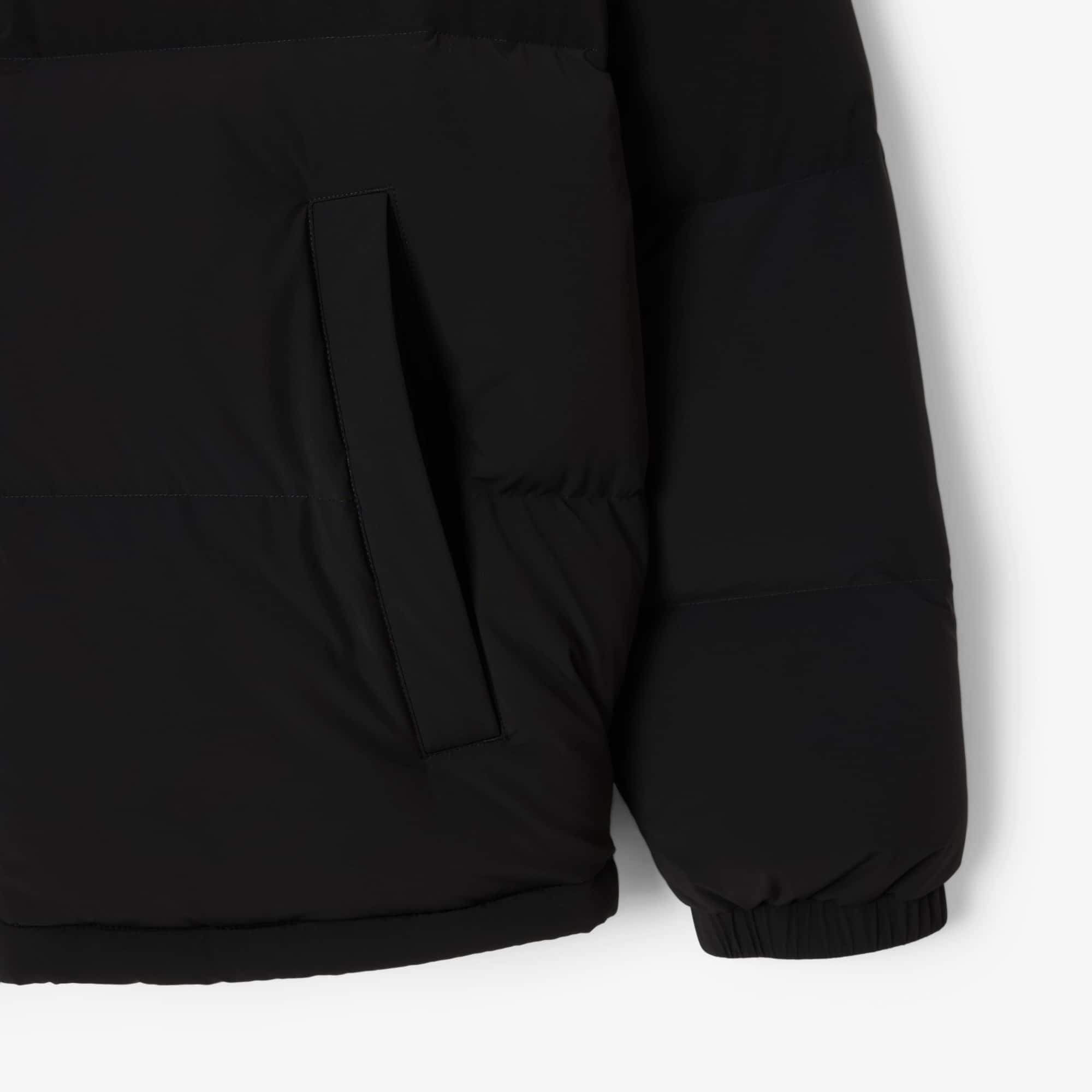 Men's Water-Repellent Hooded Down Jacket - Black