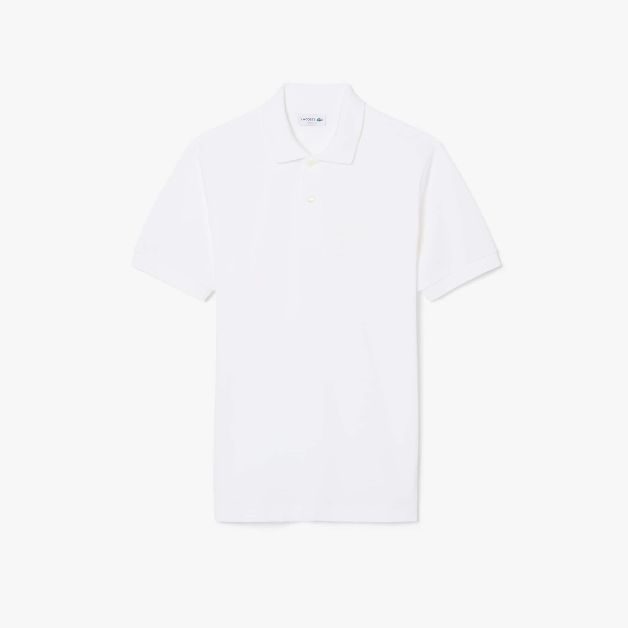 Classic Fit Embroidery Detail Petit Piqué Polo - White