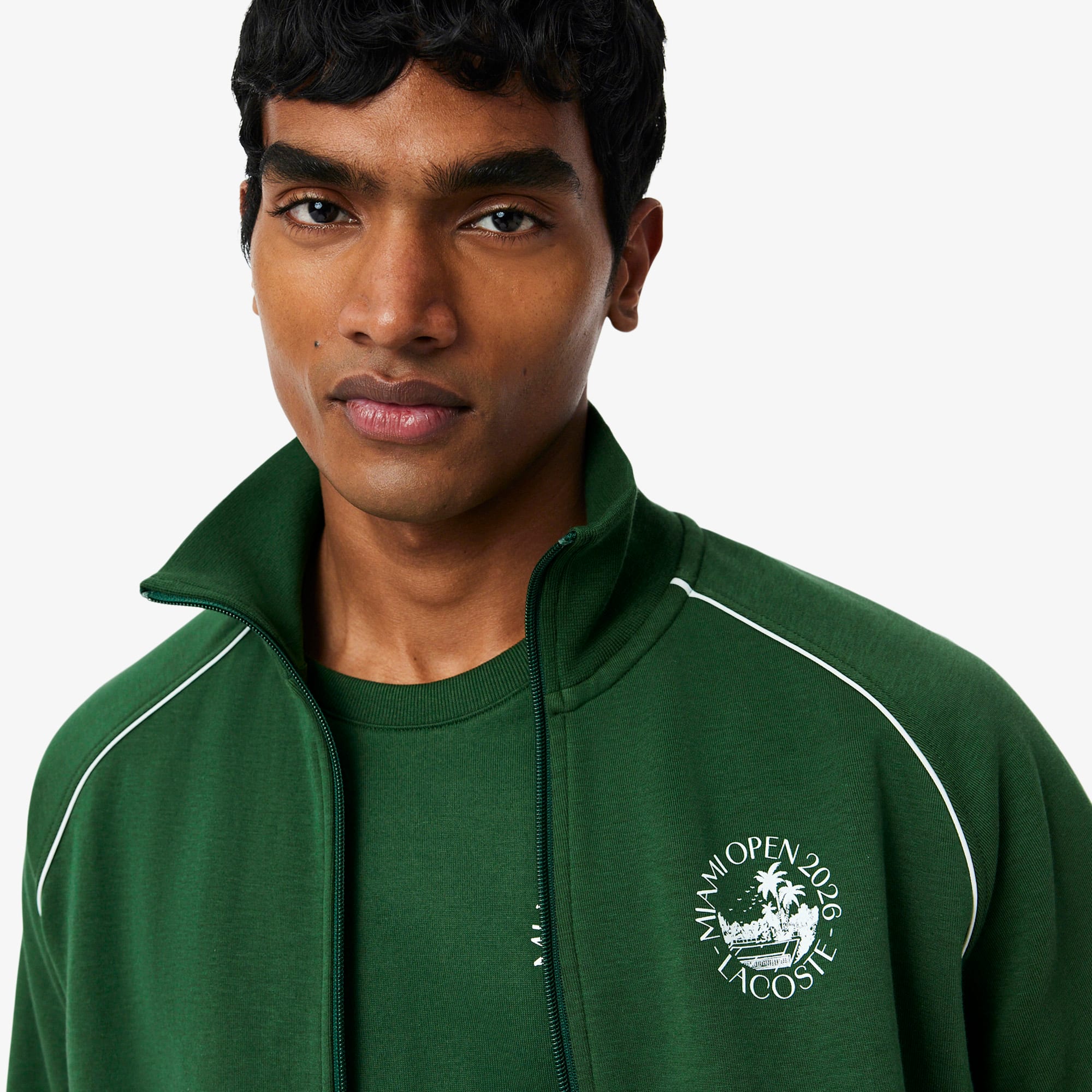 Miami Open Edition Zipped Sweatshirt - Pine green