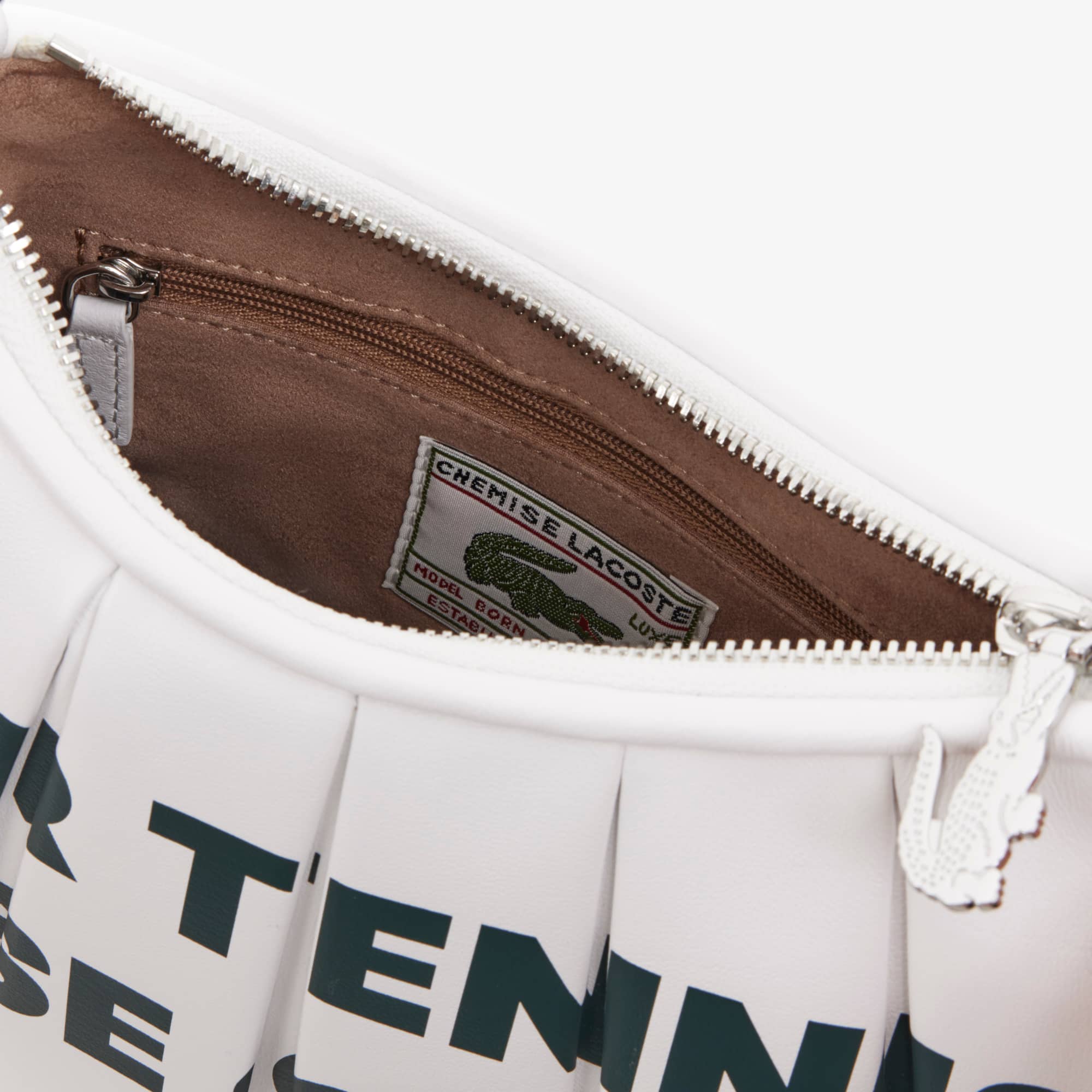 Runway Small Lenglen Printed Leather Bag - WHITE PR
