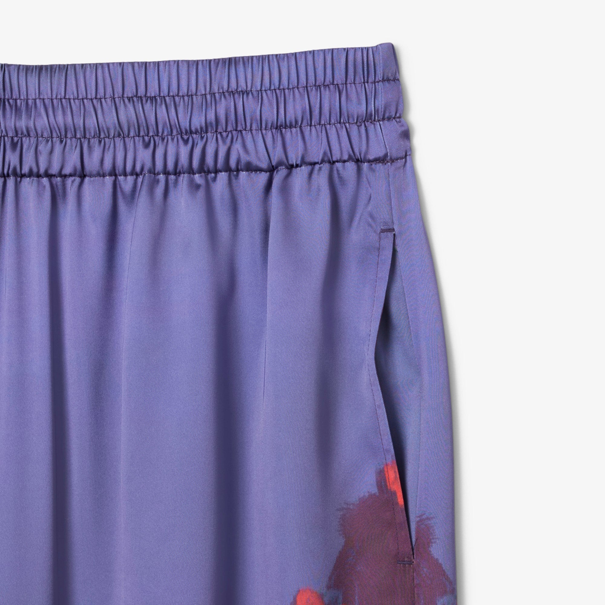 Women's Oversized Landscape Print Pants - Blue / Brown / Purple / Light Pink