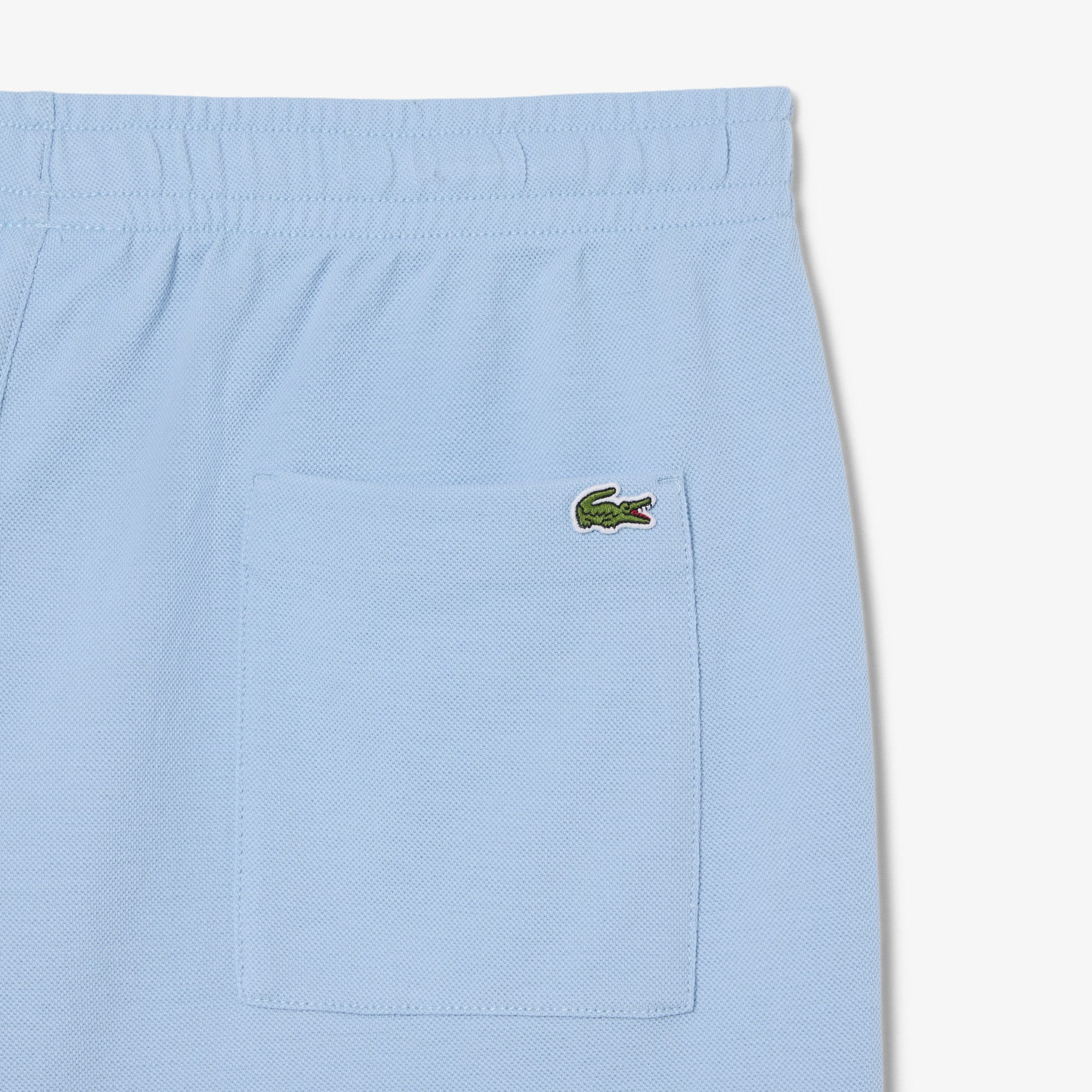 Piqué Relaxed Fit Shorts - Light Blue