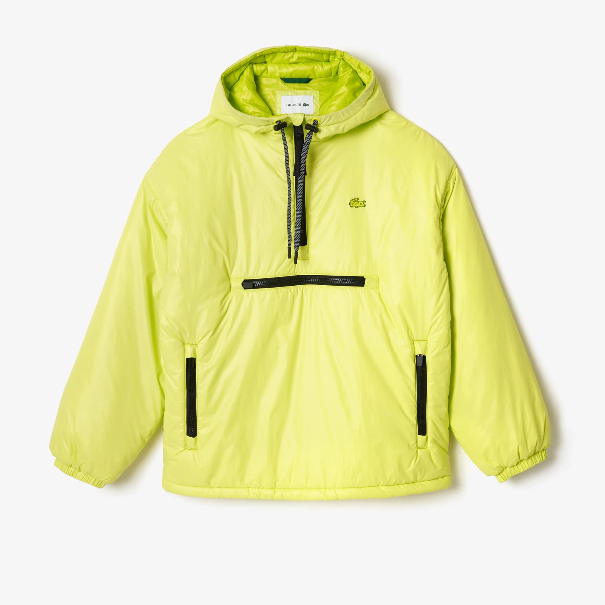 Men's Padded Popover Hooded Jacket - Yellow