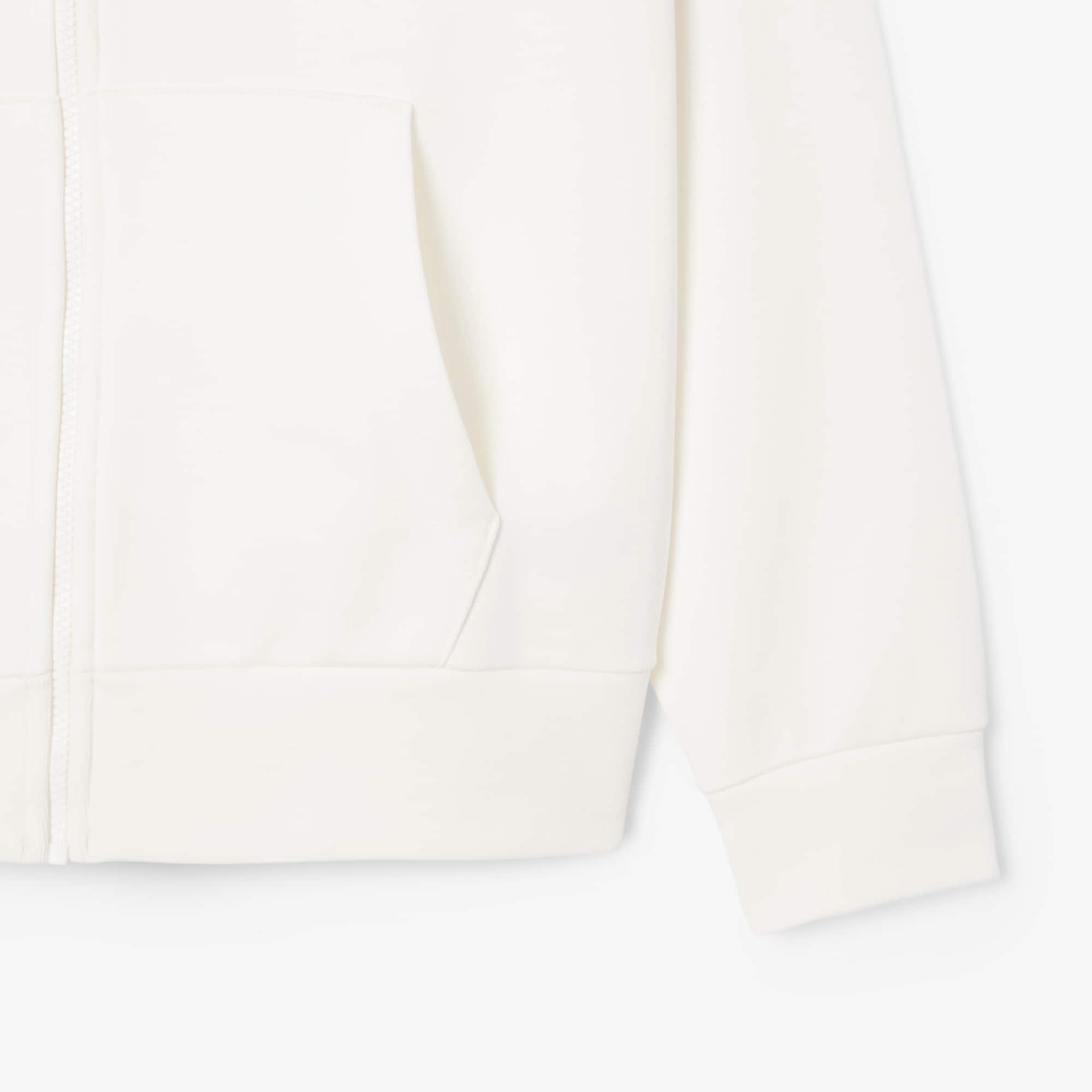 Men's Zip-Up Colorblock Hoodie - White / Khaki Green / Purple