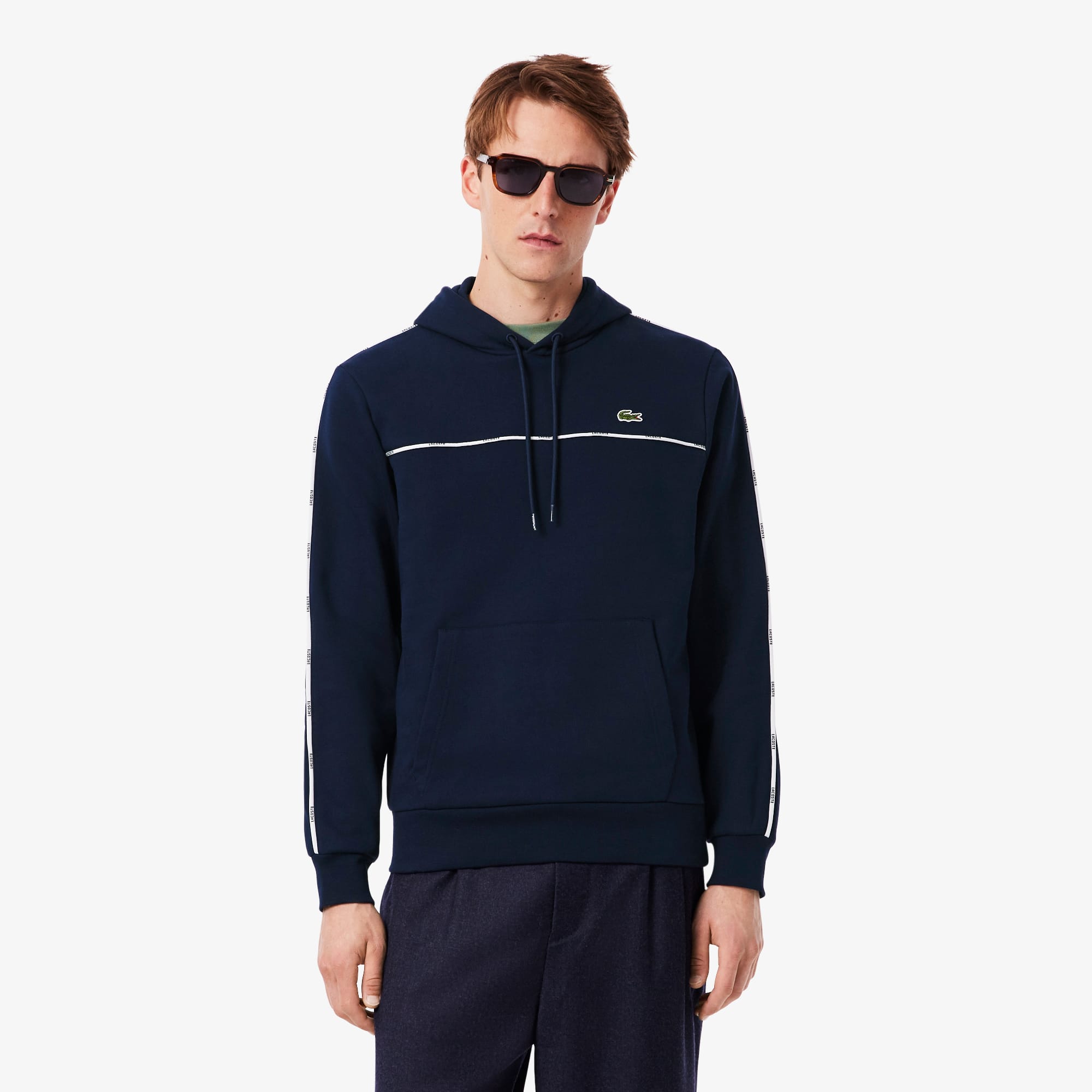 Men's Classic Fit Logo Stripe Sweatshirt - Navy Blue