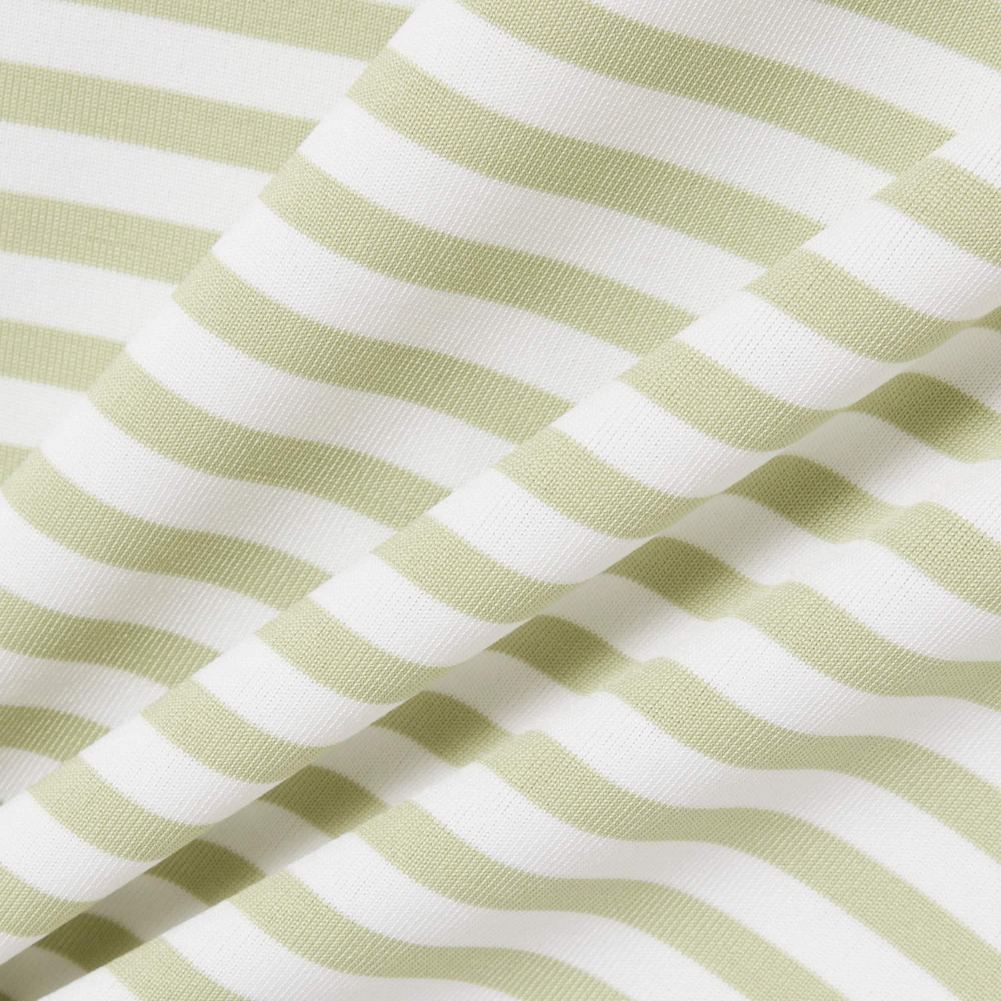 Regular Fit Ultra Dry Striped Golf Polo - Vert / Blanc