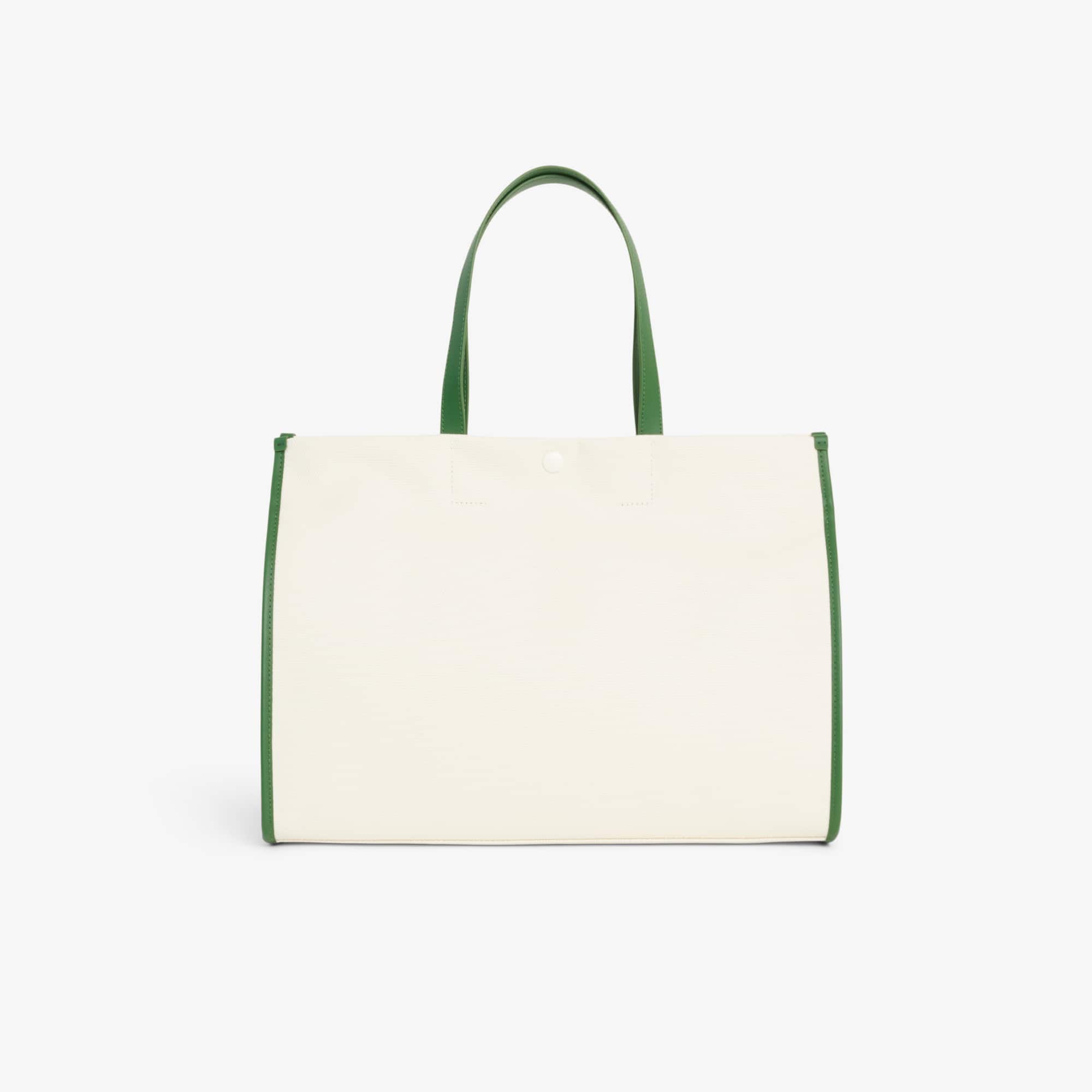 Large Heritage Canvas Tote - NATUREL VERT 132