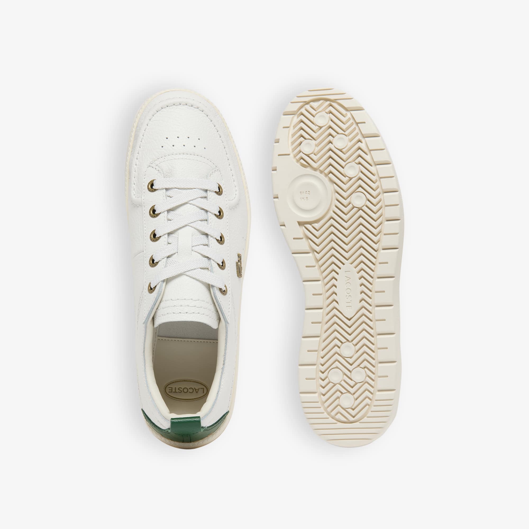Men's Umpire Leather Sneakers - OFF WHT/DK GRN