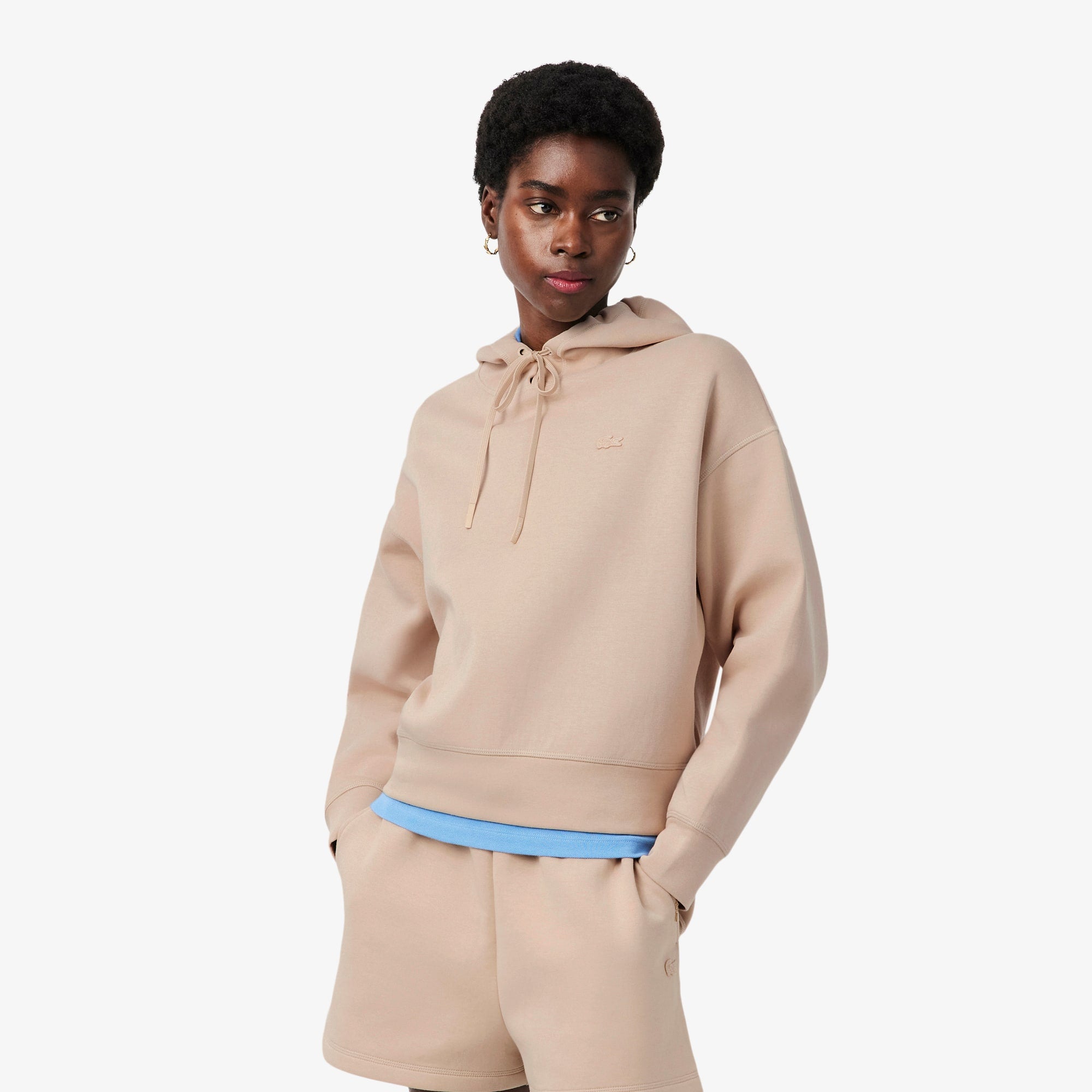 Oversized Adjustable Hoodie - Beige