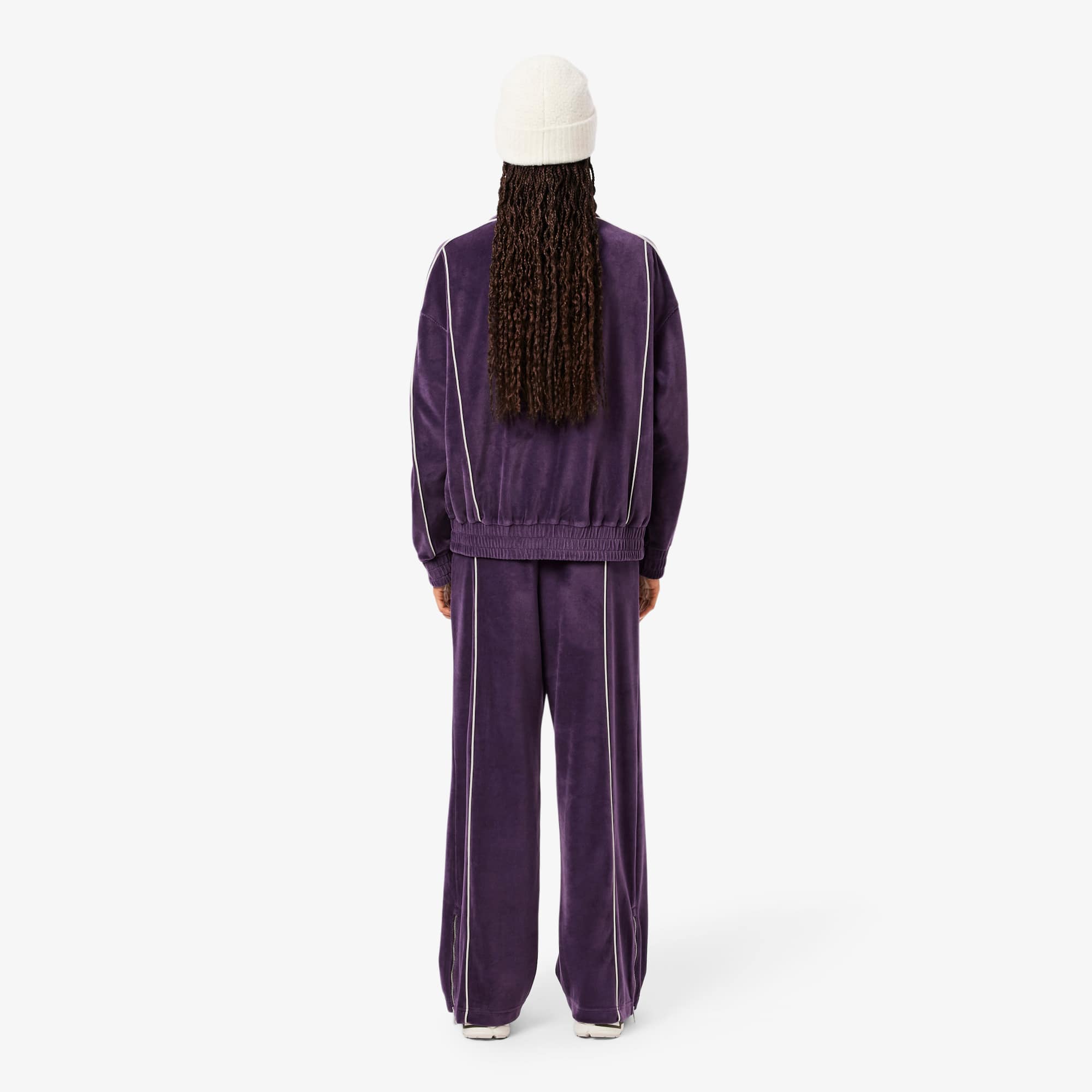 Women's Trim Accent Velour Sweatpants - Purple