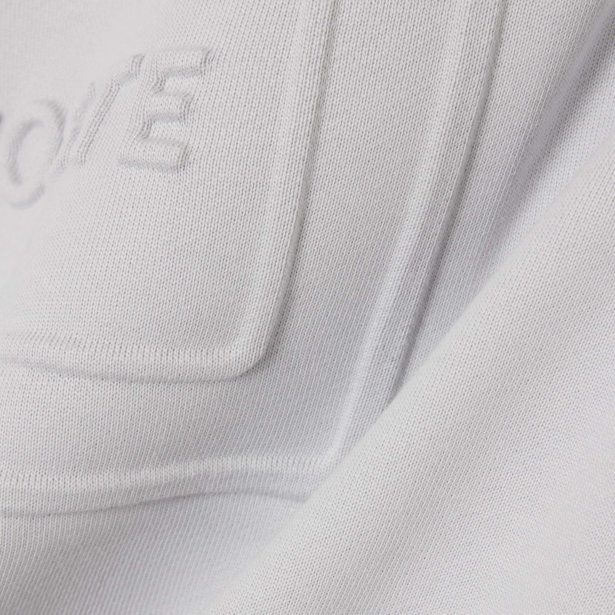 Embossed Fleece Sweatshirt - Light Grey