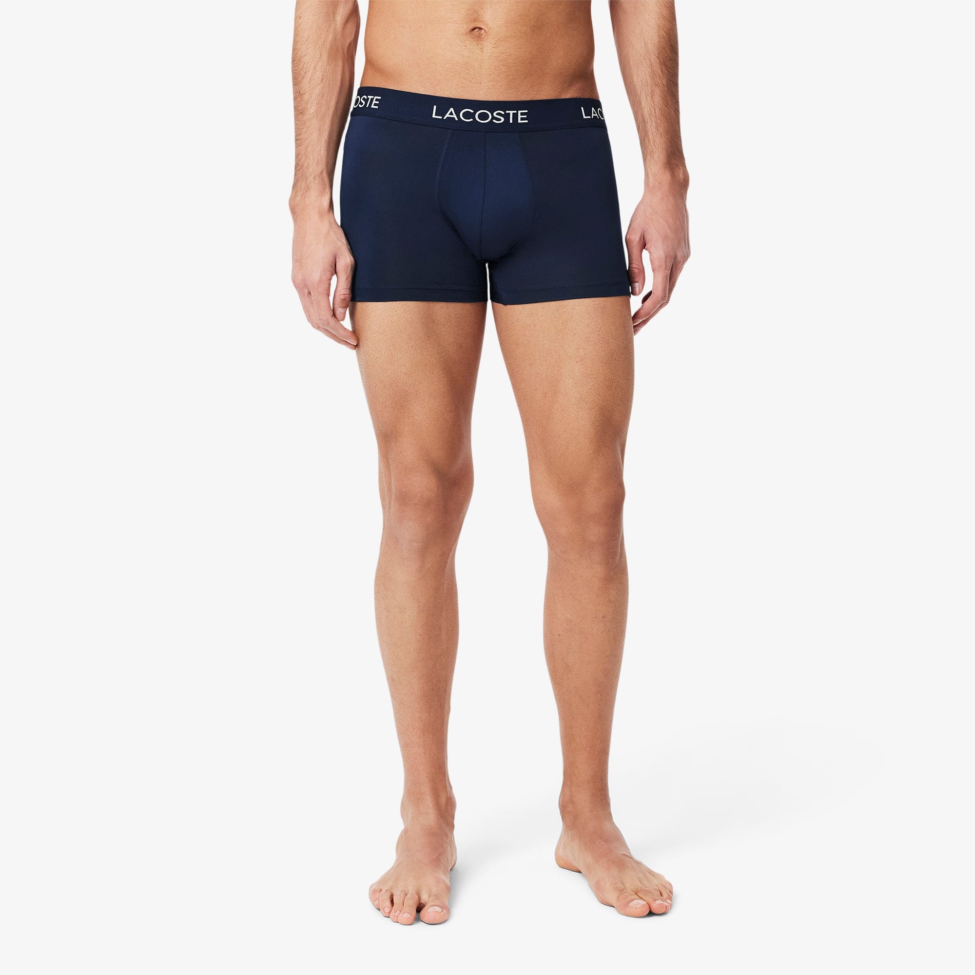 Men's 3-Pack Microfiber Trunks - Navy Blue / White / Red