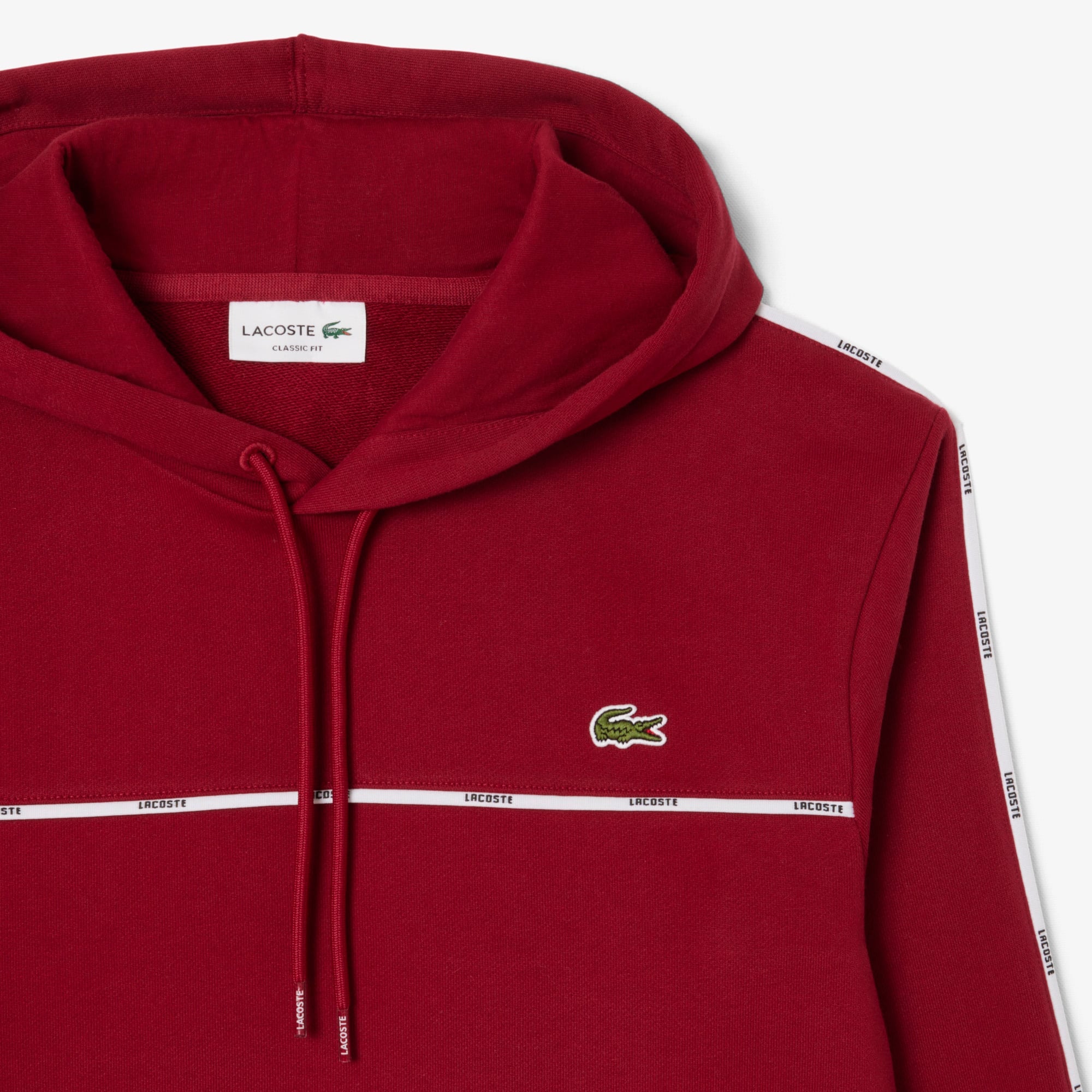 Men's Classic Fit Logo Stripe Sweatshirt - Bordeaux