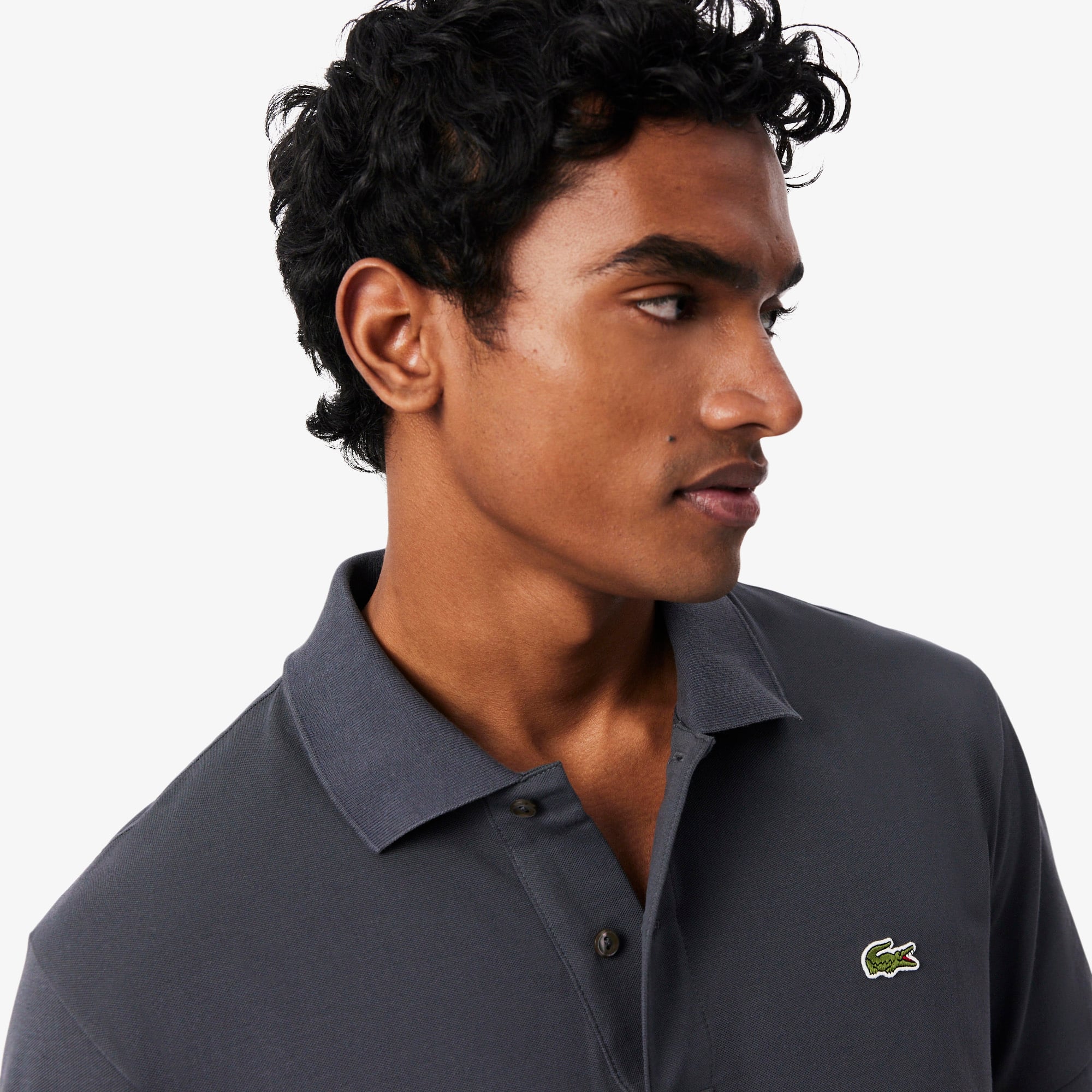 Men's Classic Fit LIGHT Piqué Polo - Dark Grey