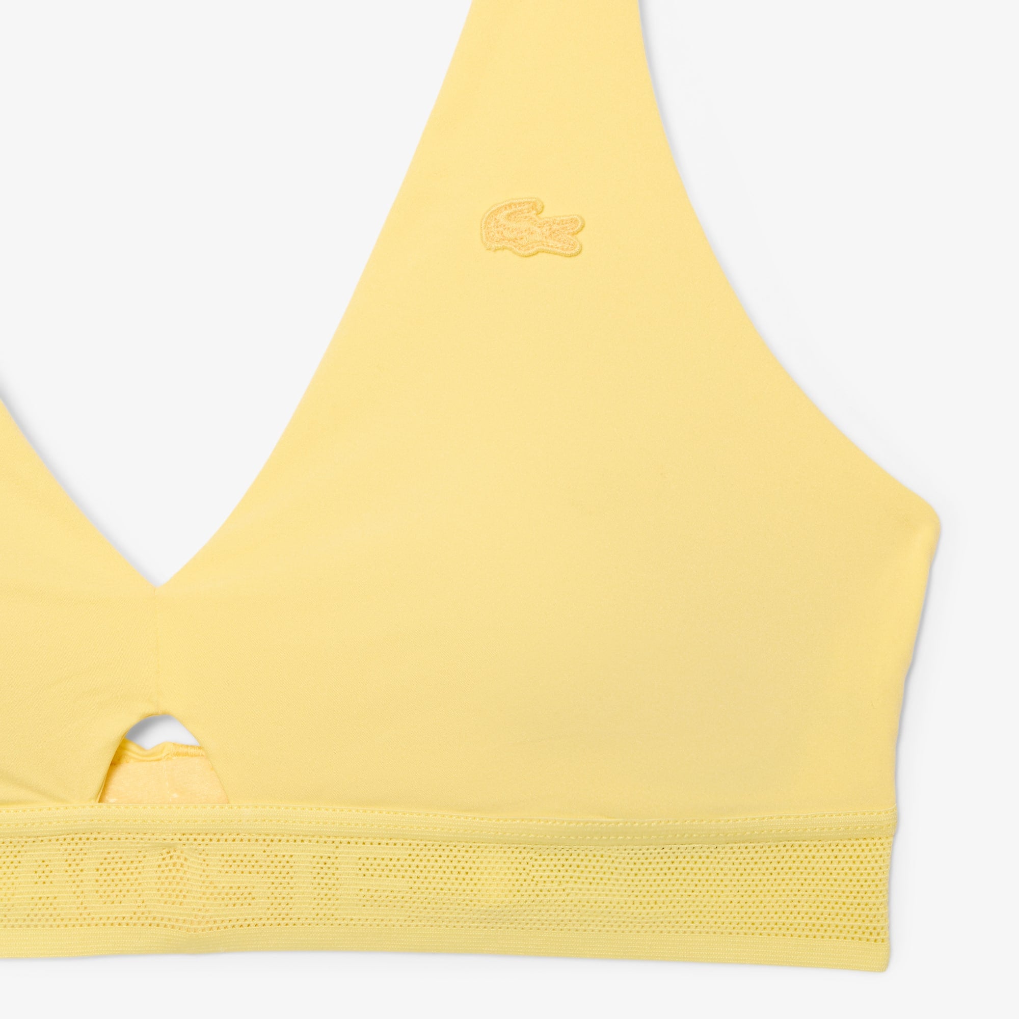 Perforated Band Microfiber Bra - Pastel yellow